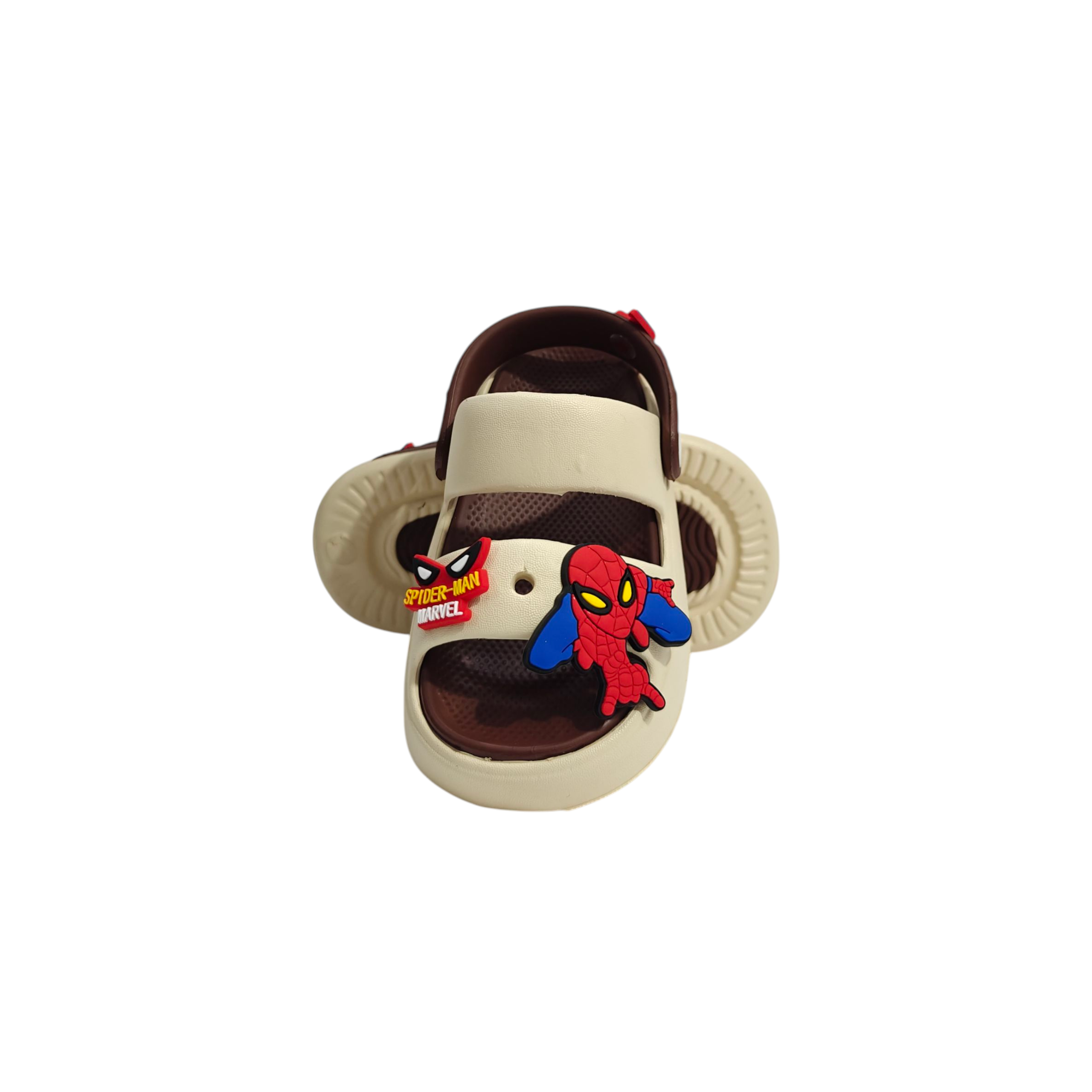 SPIDER CHARM APPIQUE SANDAL STYLE CLOGS - BROWN
