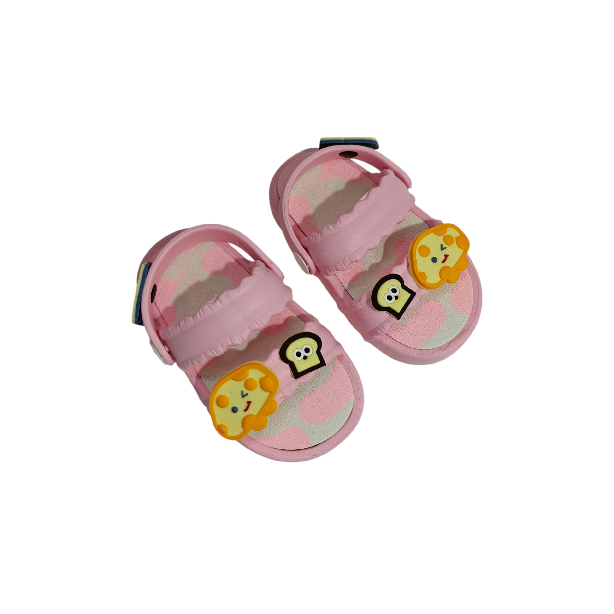 MUSHROOM APPIQUE SANDAL STYLE CLOGS - LIGHT PINK