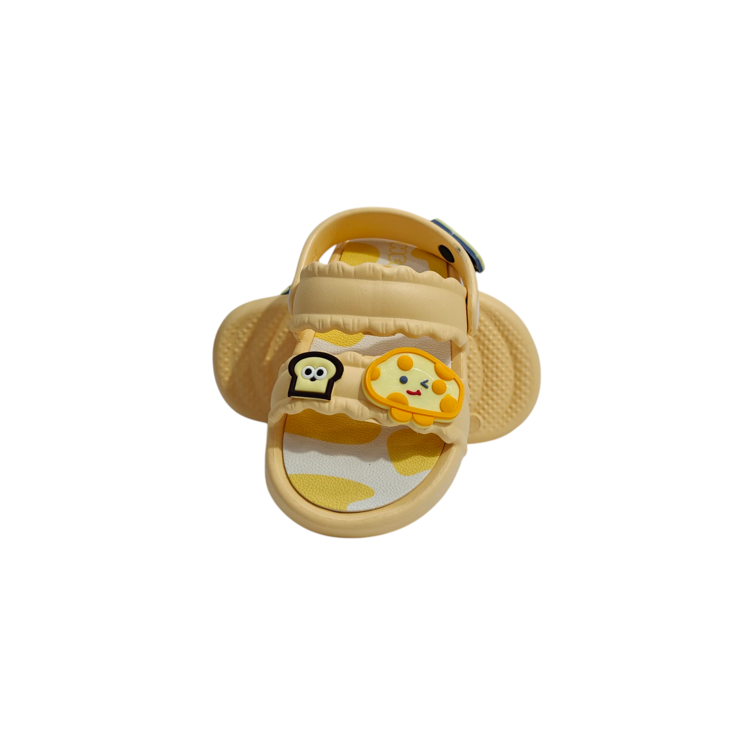 MUSHROOM APPIQUE SANDAL STYLE CLOGS - YELLOW