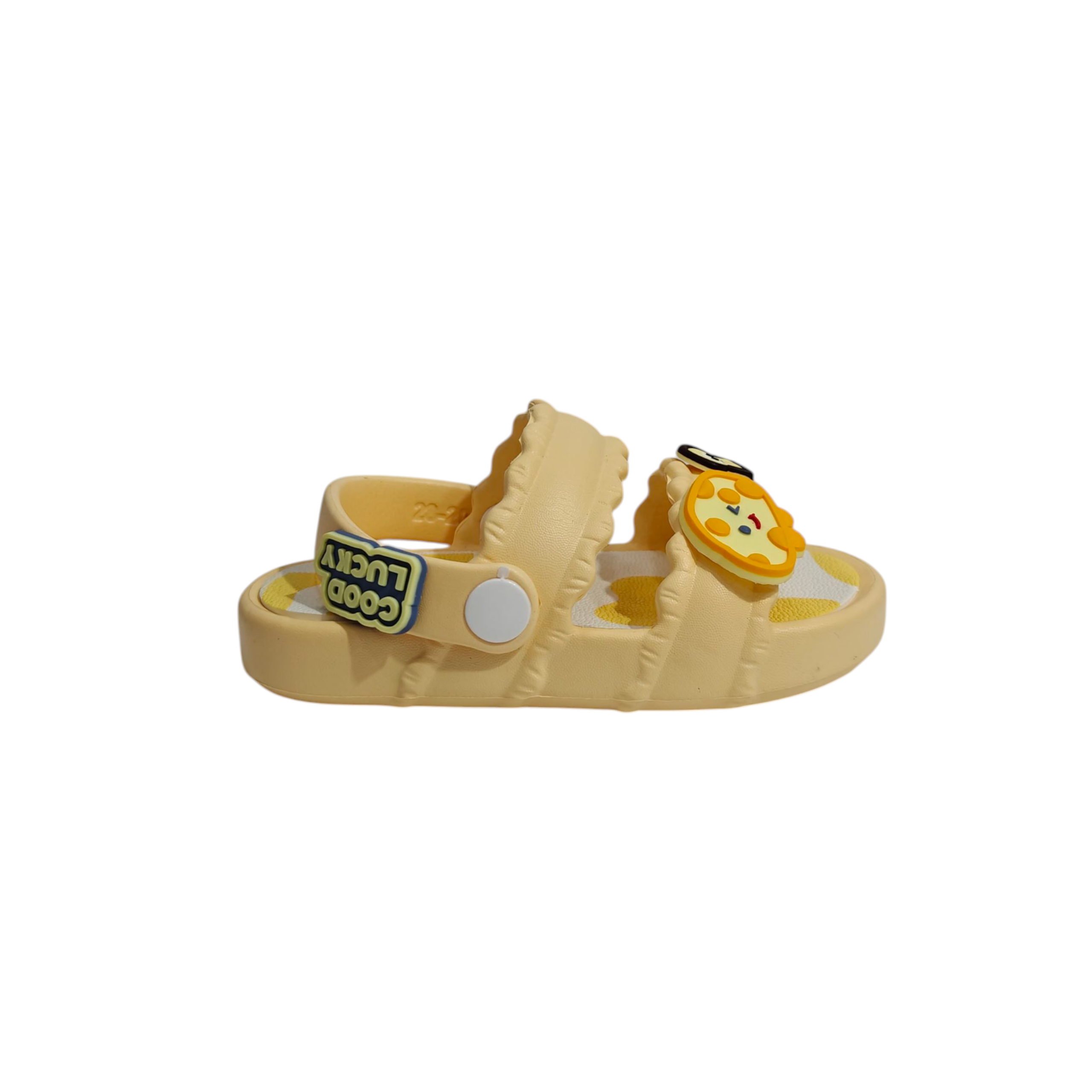 MUSHROOM APPIQUE SANDAL STYLE CLOGS - YELLOW