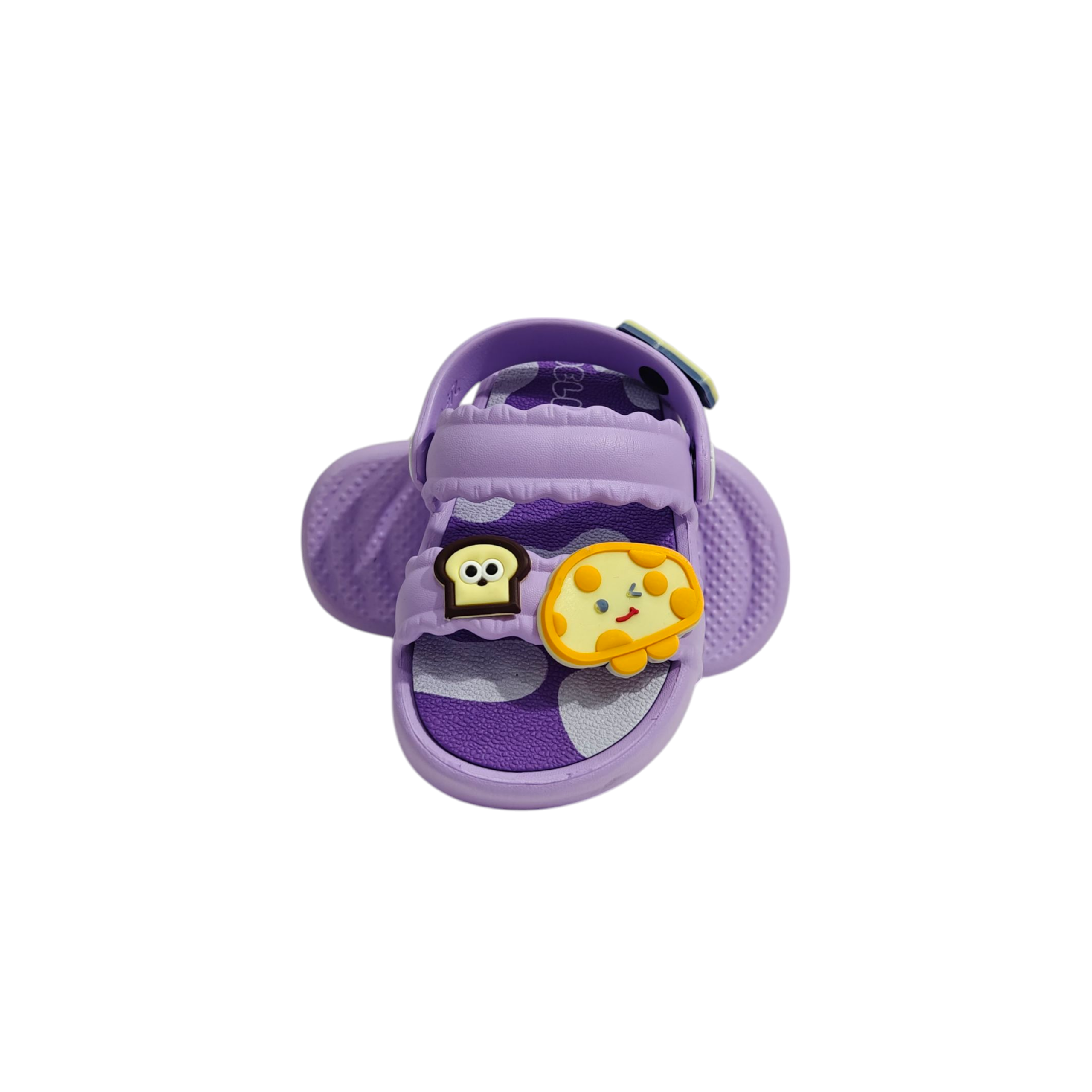 MUSHROOM APPIQUE SANDAL STYLE CLOGS - PURPLE
