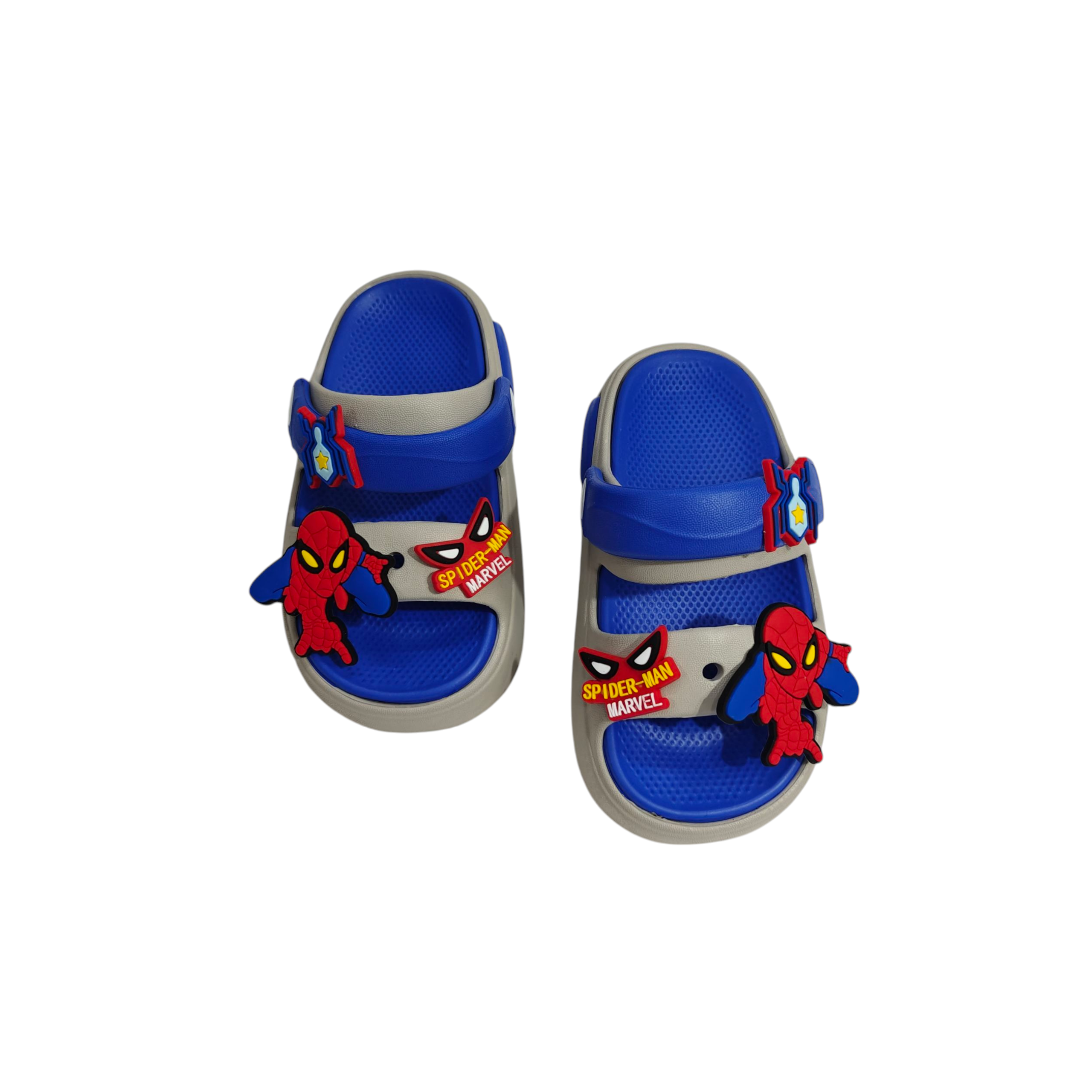 SPIDER CHARM APPIQUE SANDAL STYLE CLOGS - GREY