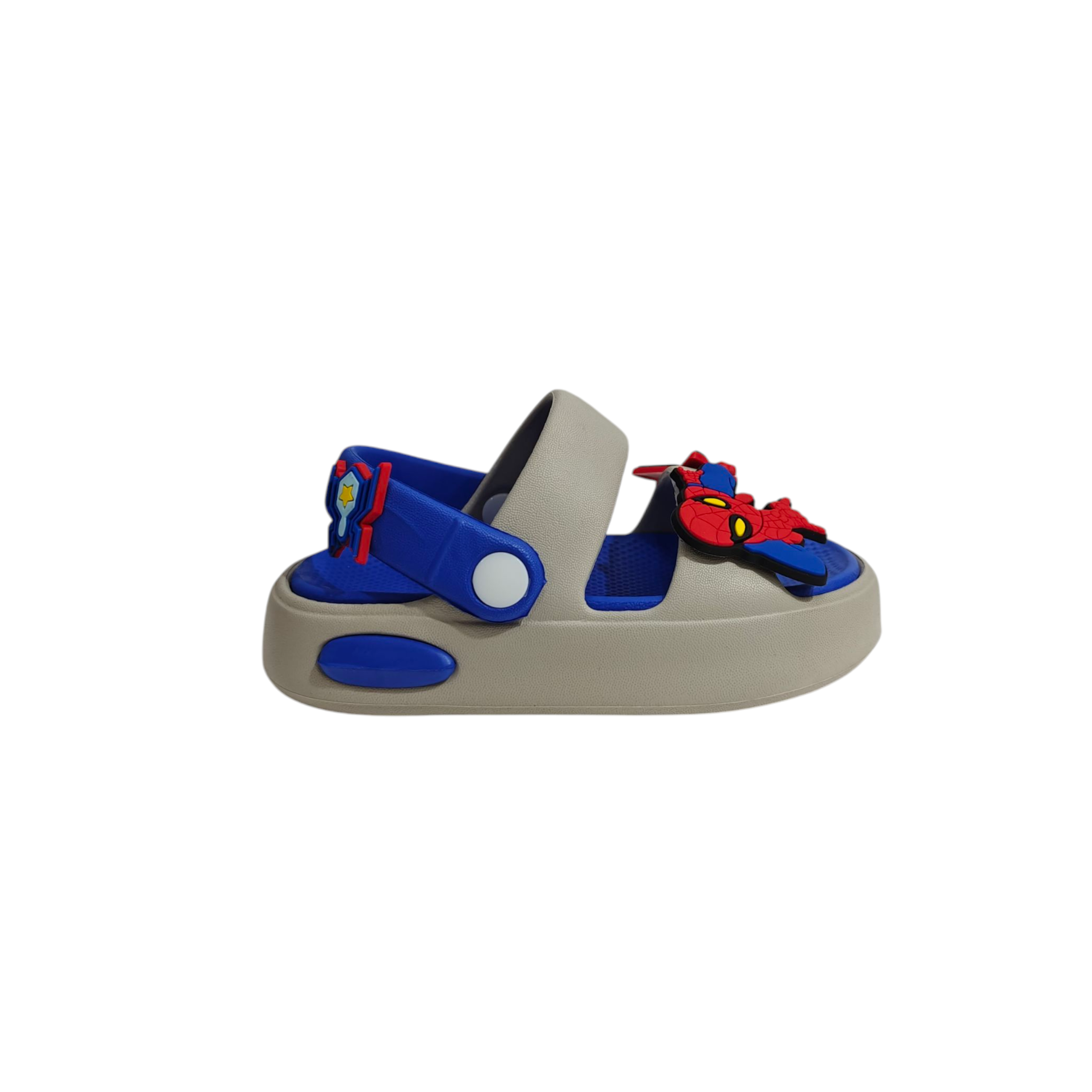 SPIDER CHARM APPIQUE SANDAL STYLE CLOGS - GREY