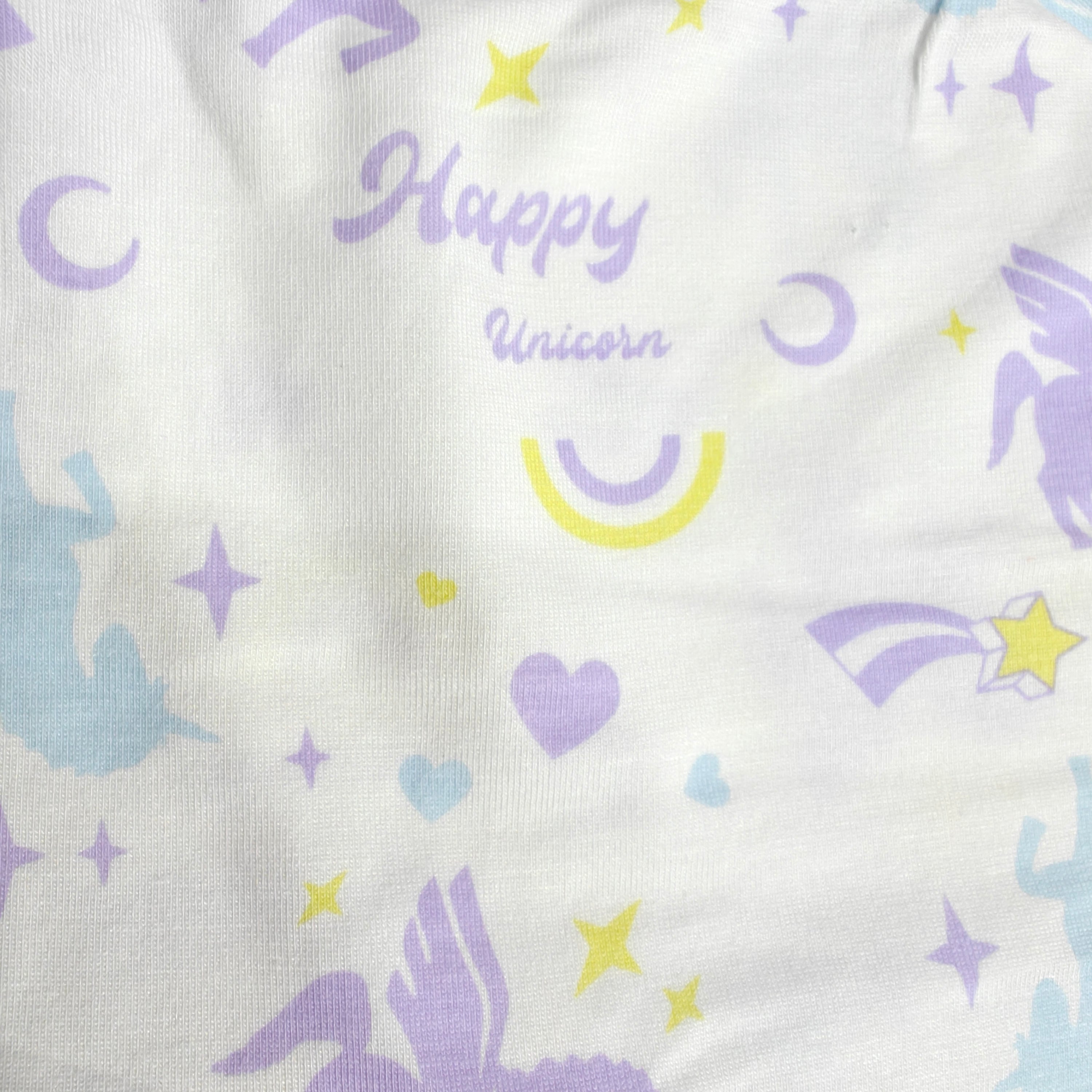 MERMAID & UNICORN PRINT PACK OF 2 PANTIES - WHITE & PURPLE