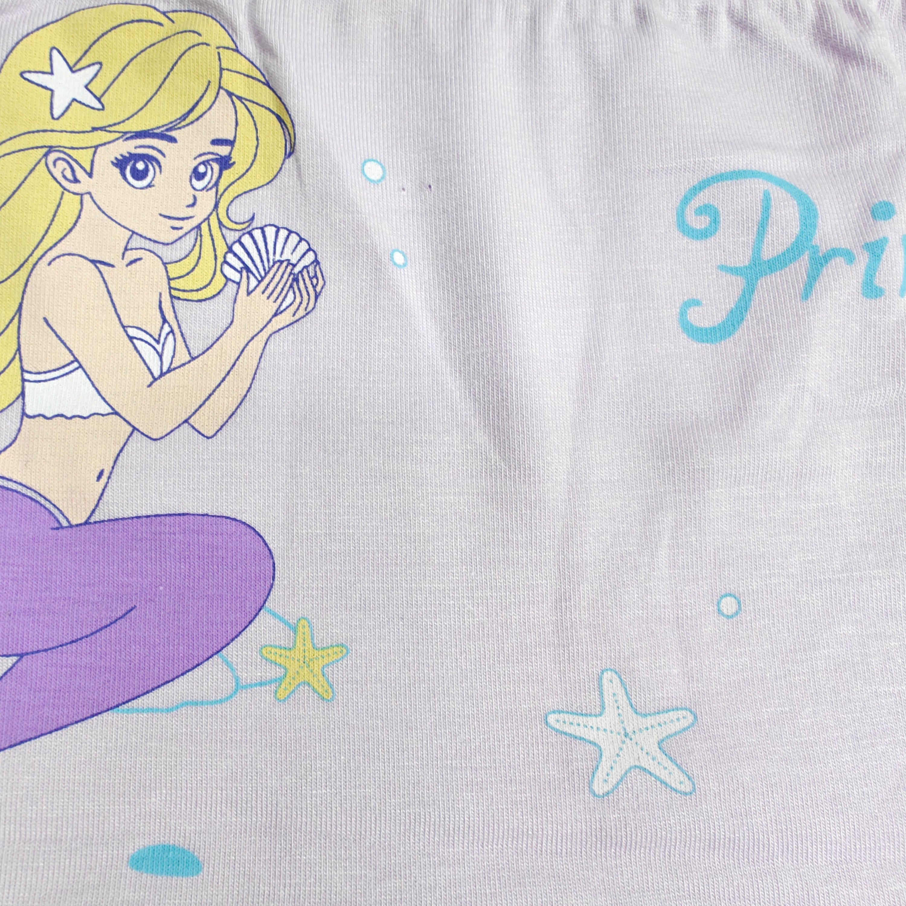 MERMAID & UNICORN PRINT PACK OF 2 PANTIES - WHITE & PURPLE