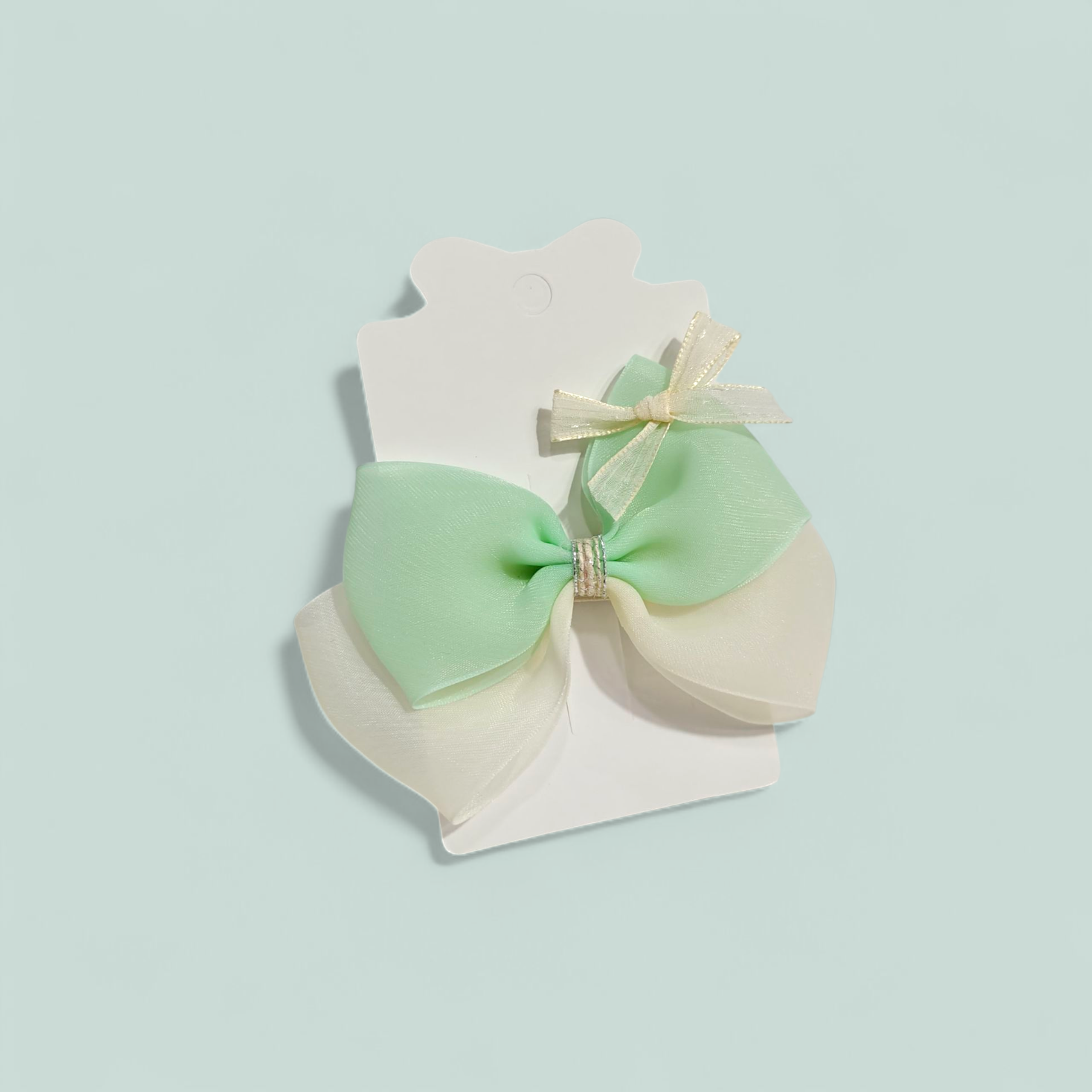 SOLID COLOR DOUBLE APPLIQUE HAIR PINS