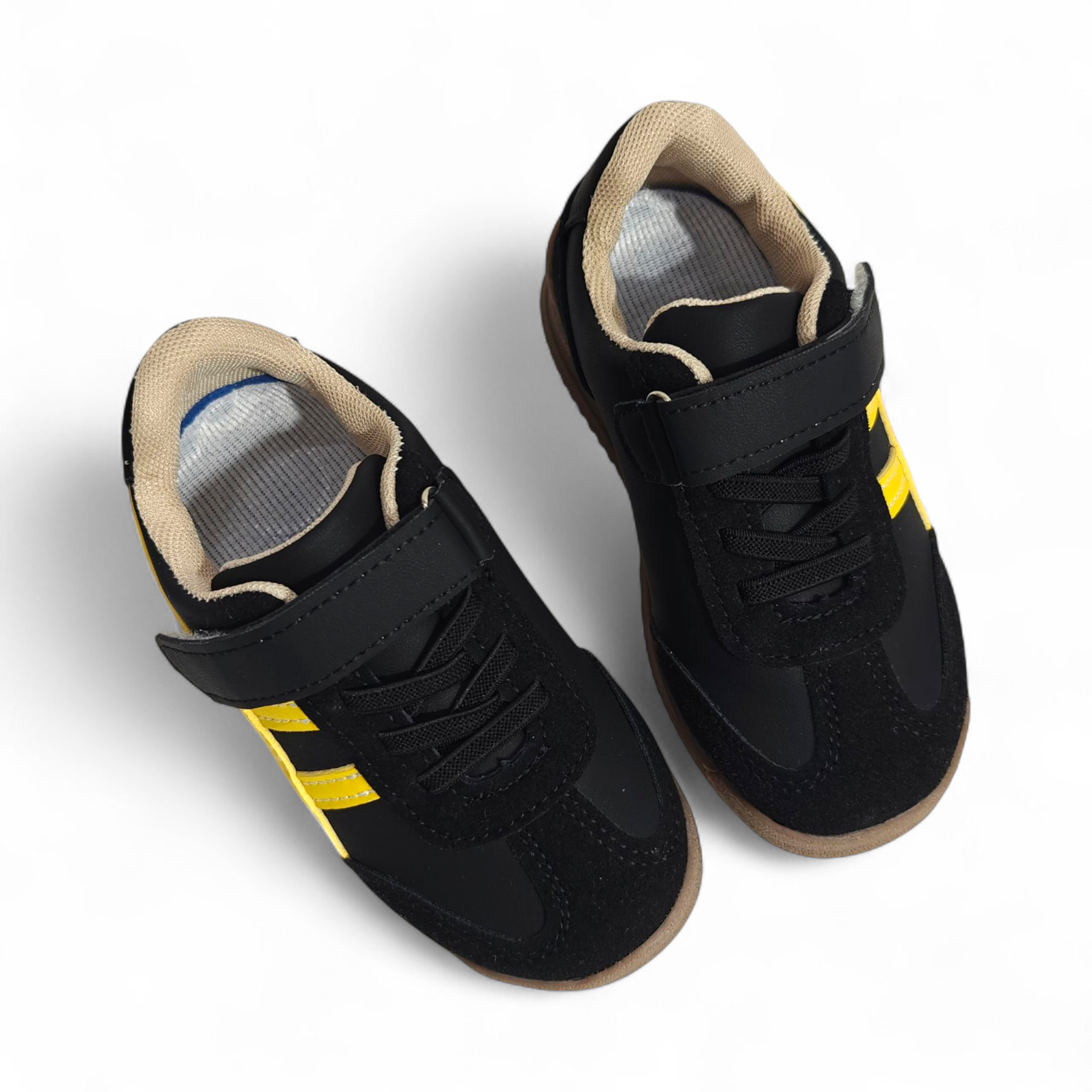 STRIPED SNEAKERS - BLACK & YELLOW