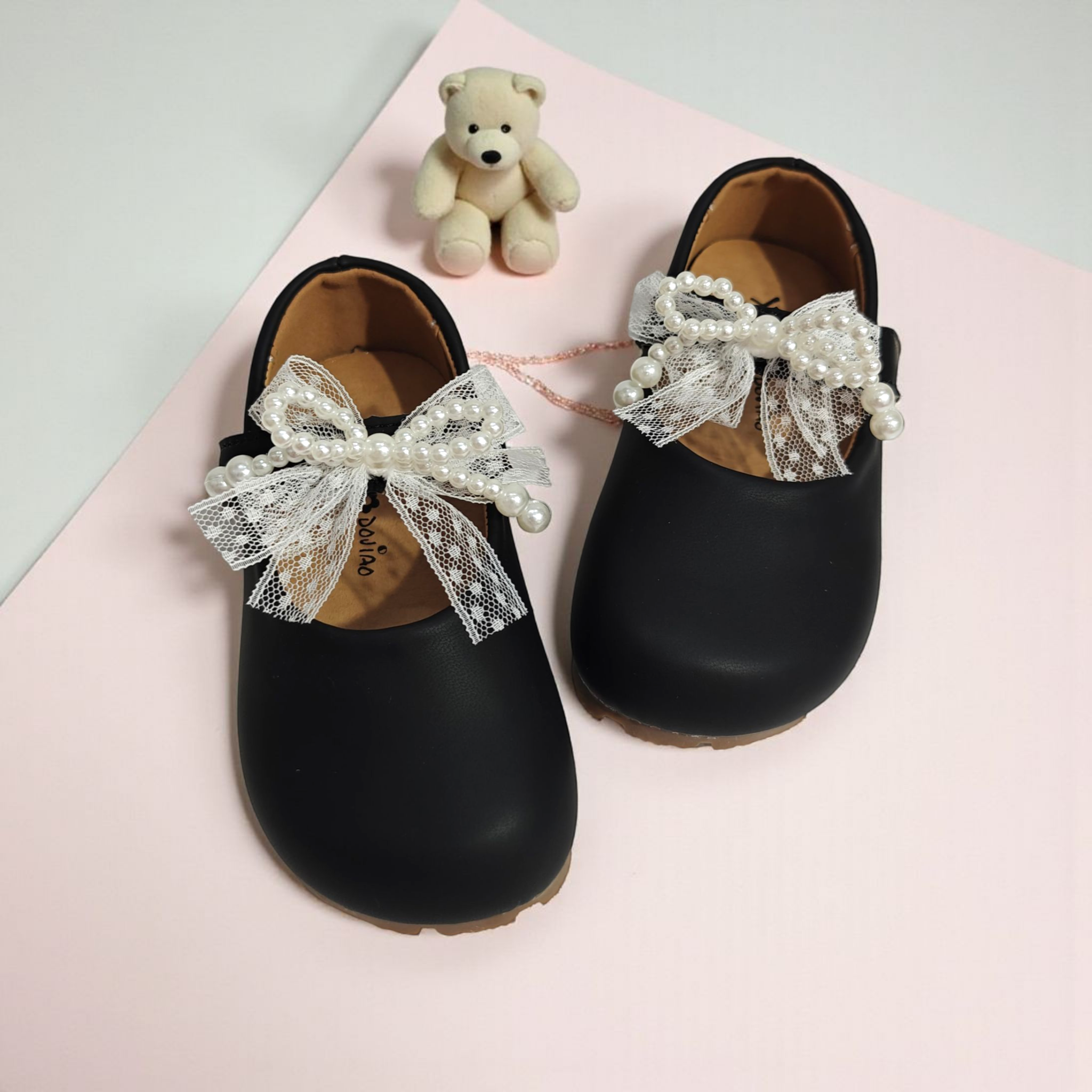 PEARLY MARY JANES - BLACK