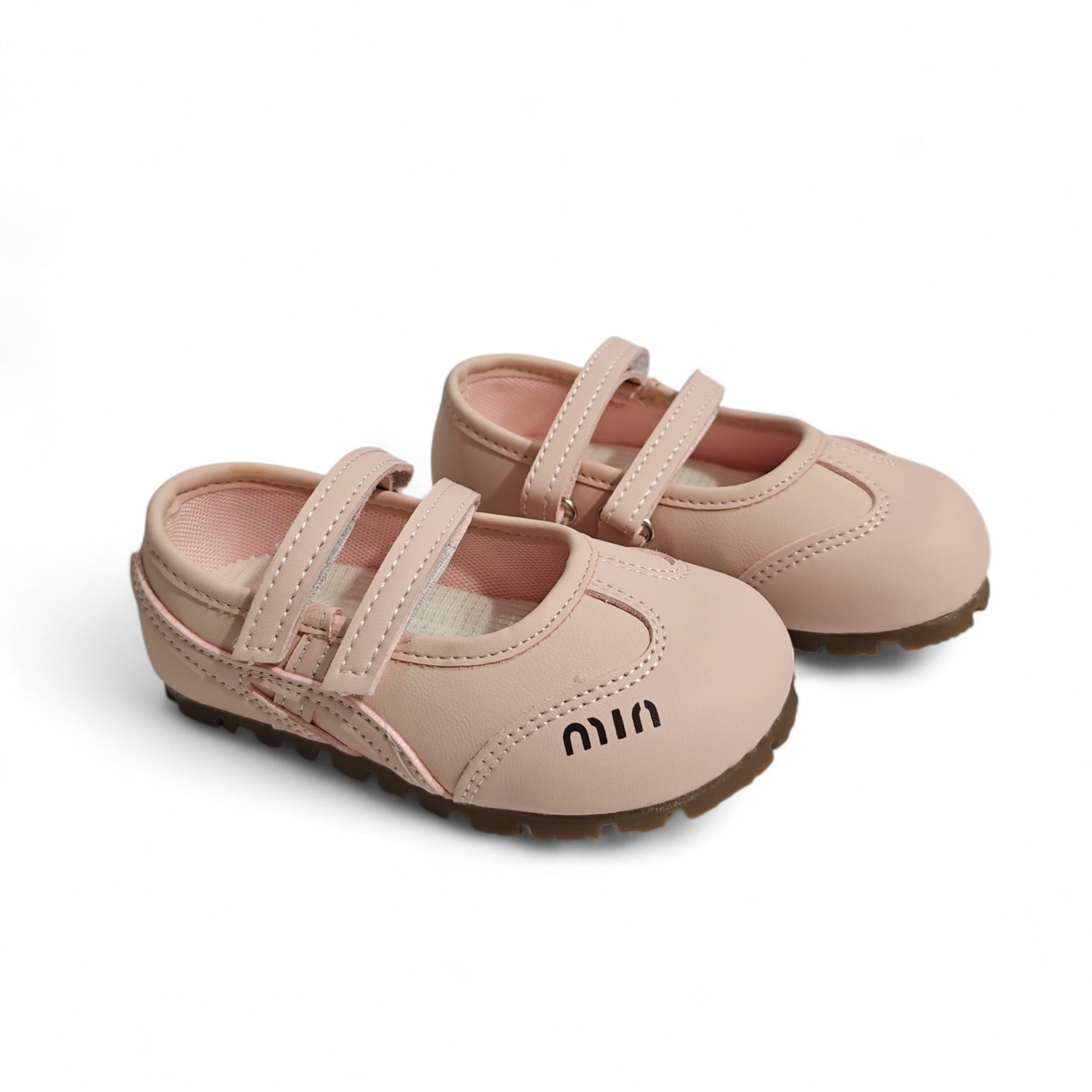 DOUBLE VELCRO MARY JANES - PINK