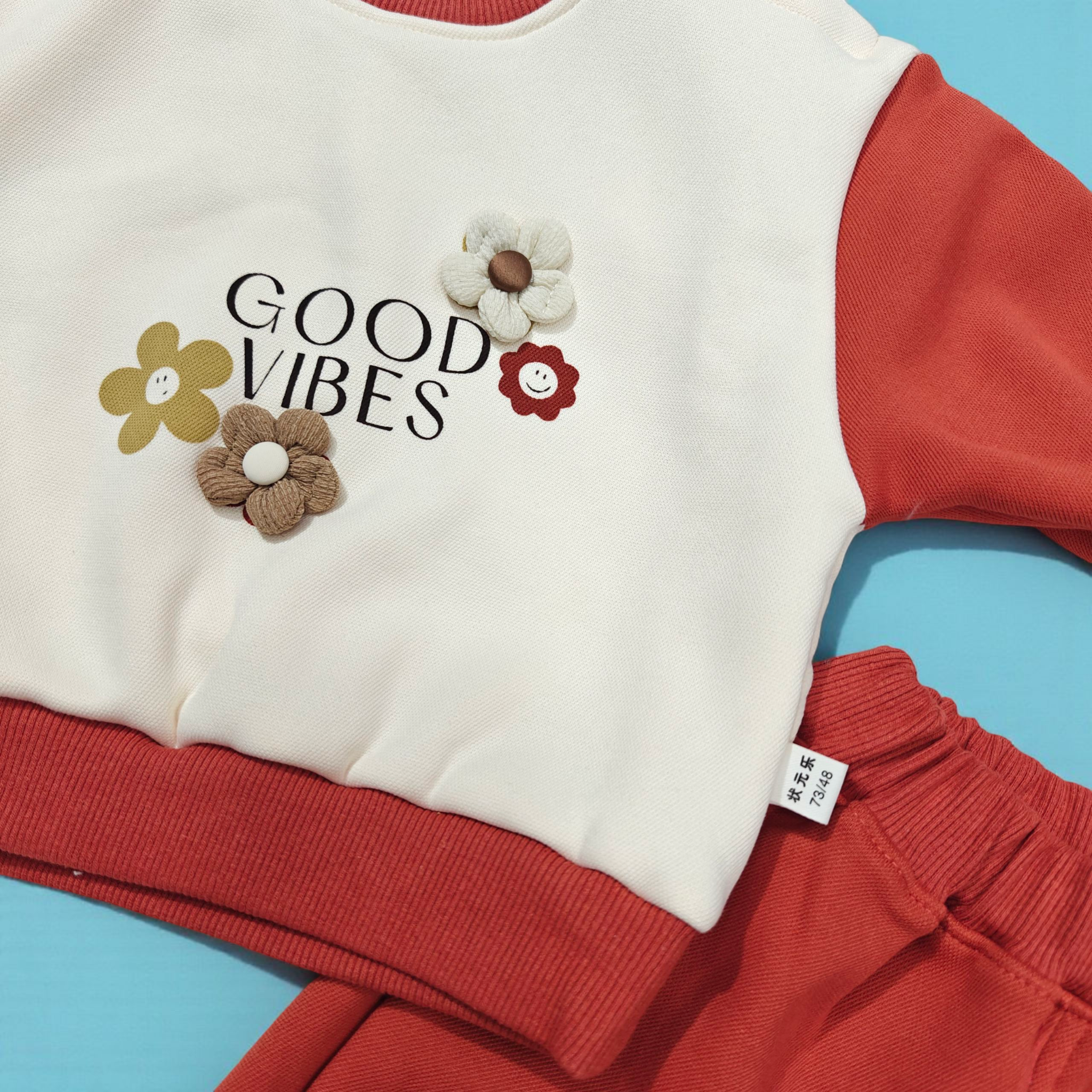 GOOD VIBES CO-ORDS SET - BROWN