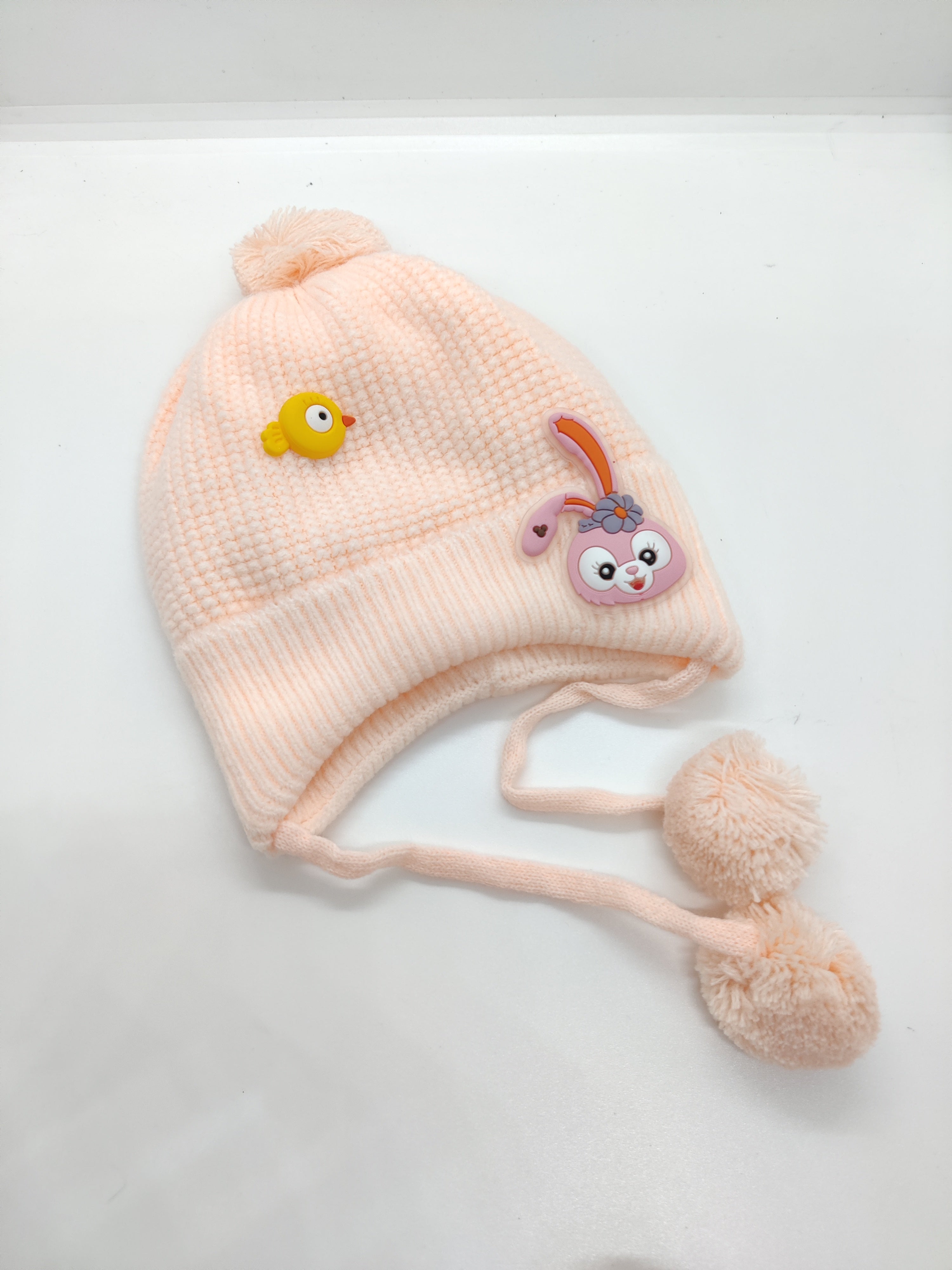 RABBIT POM-POM WINTER CAP