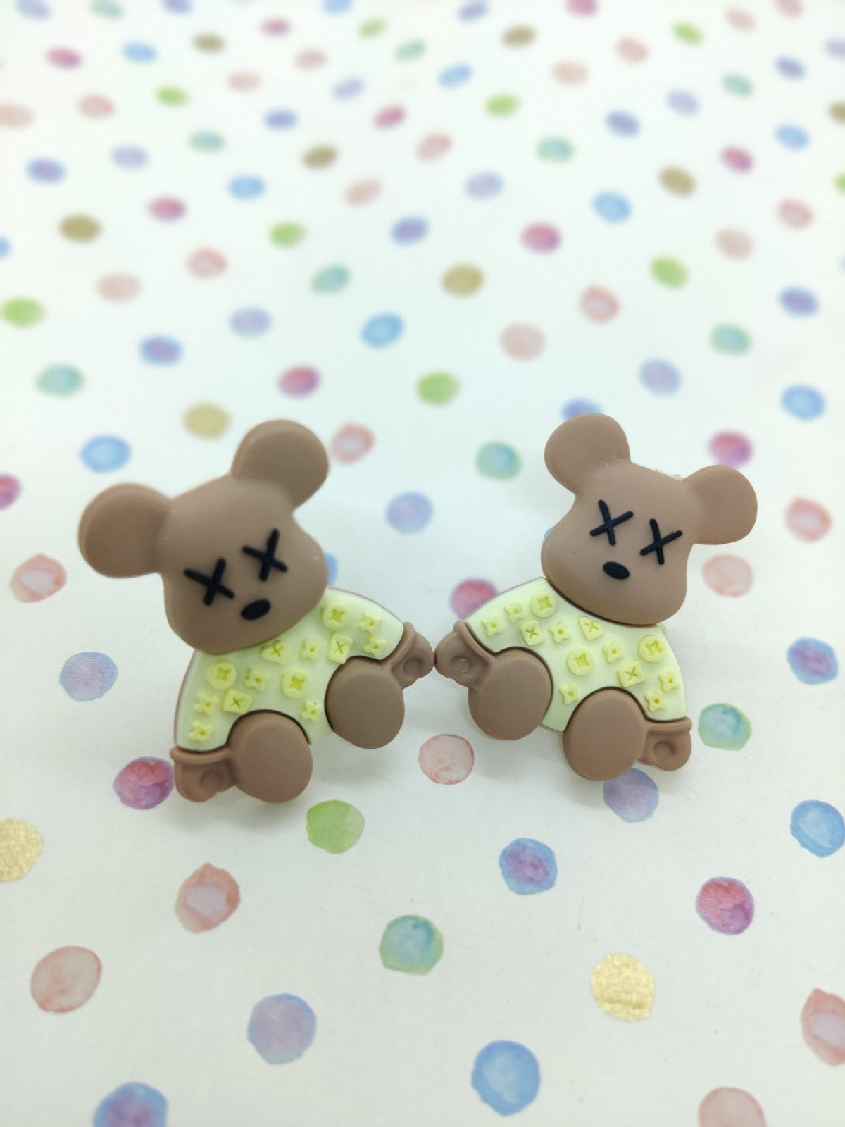 TEDDY SHOE CHARMS - BROWN