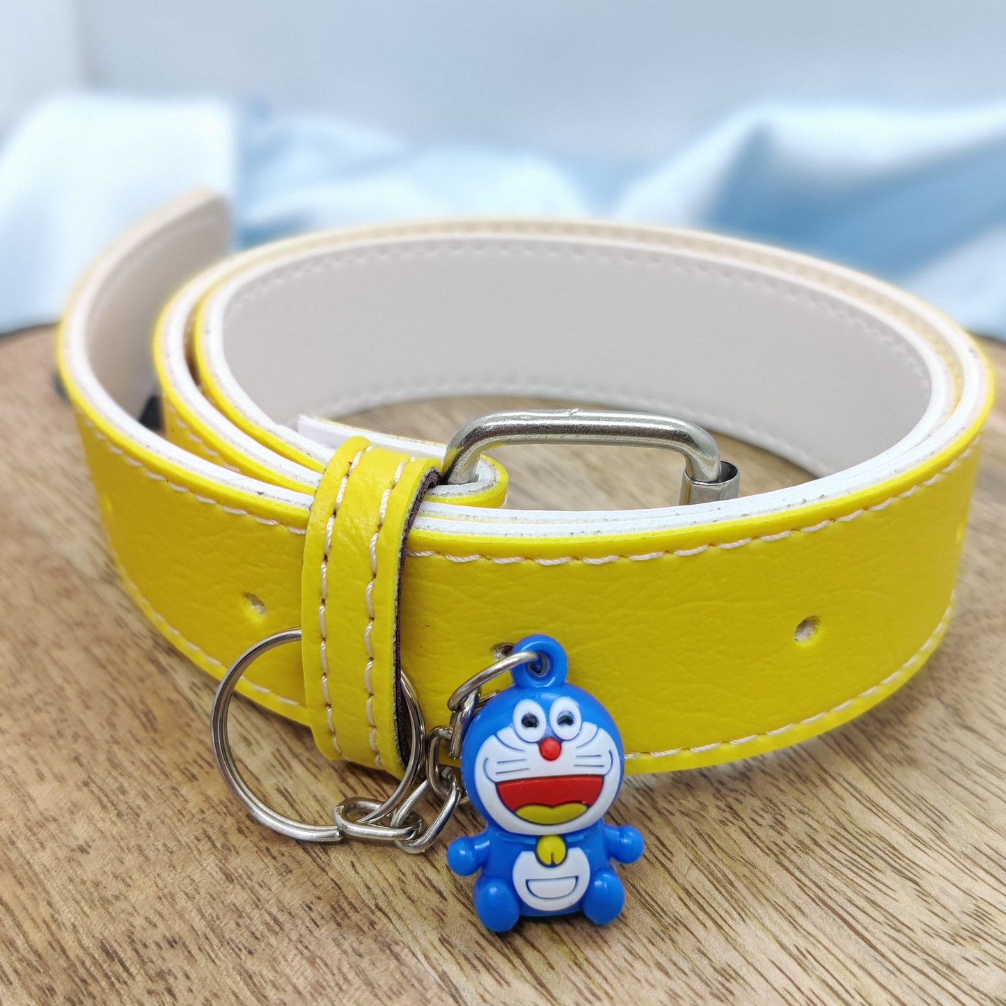 SOLID COLOR CHARM APPLIQUE WAIST BELT
