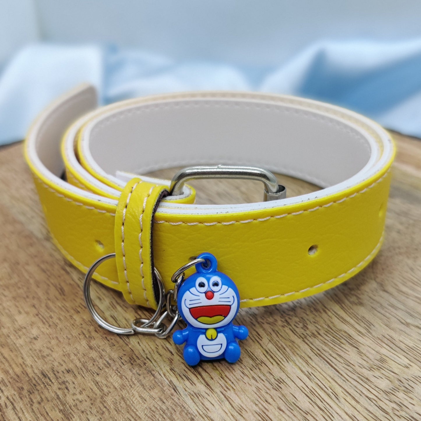 SOLID COLOR CHARM APPLIQUE WAIST BELT
