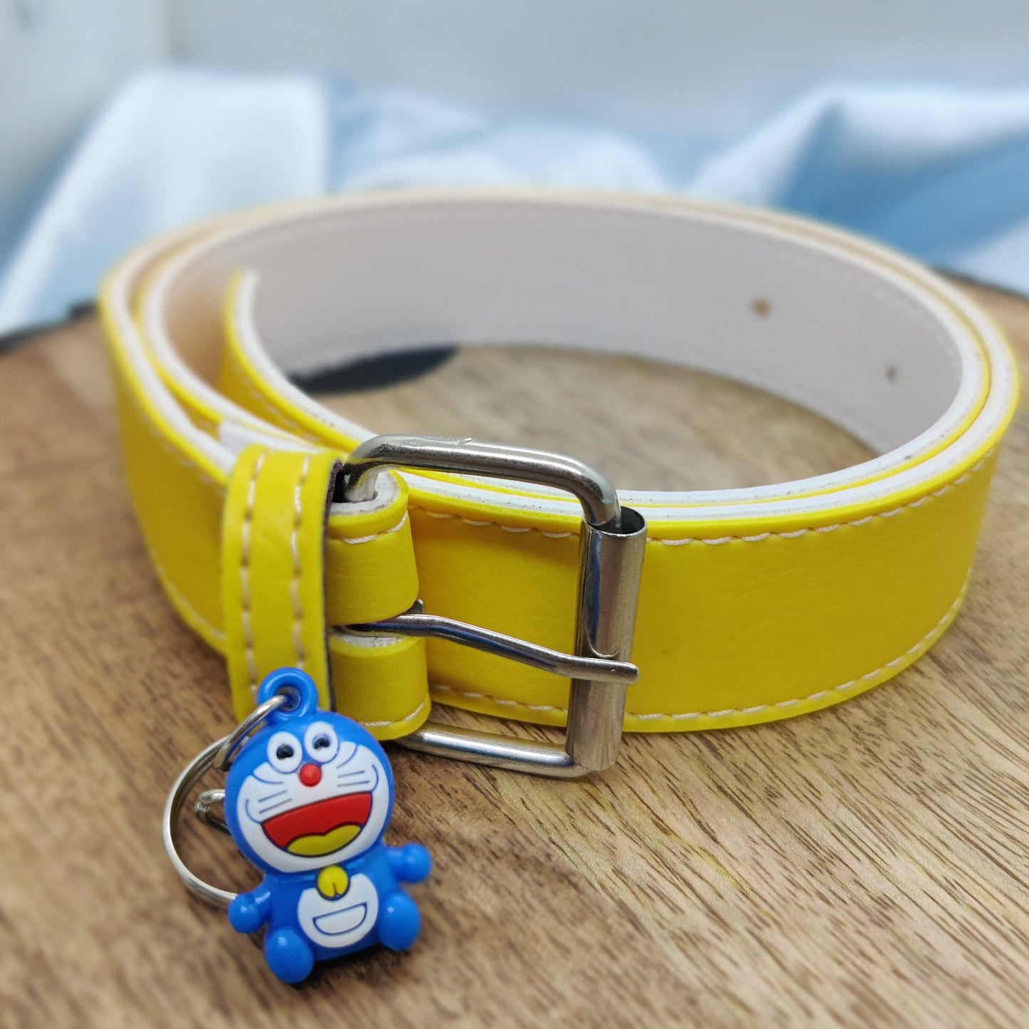 SOLID COLOR CHARM APPLIQUE WAIST BELT