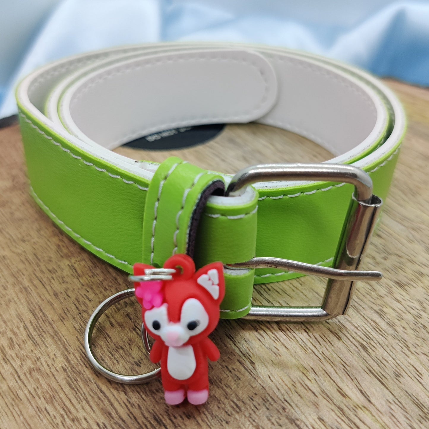 SOLID COLOR CHARM APPLIQUE WAIST BELT