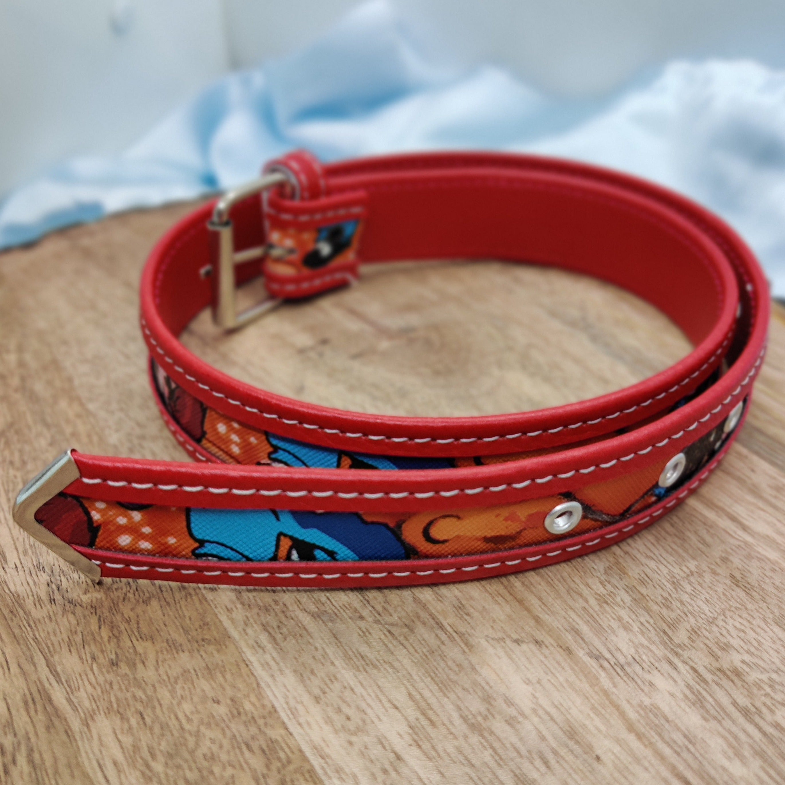 PRINTED DUAL COLOR WAIST BELT
