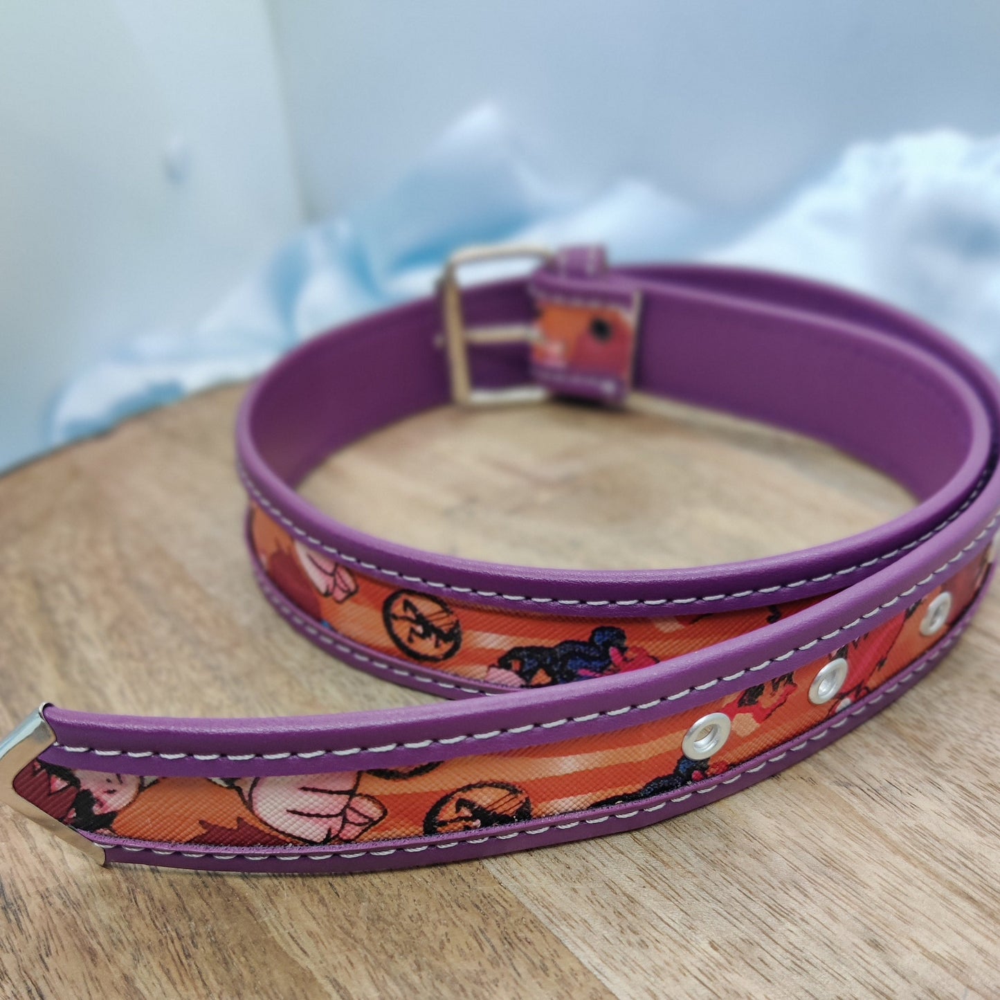PRINTED DUAL COLOR WAIST BELT