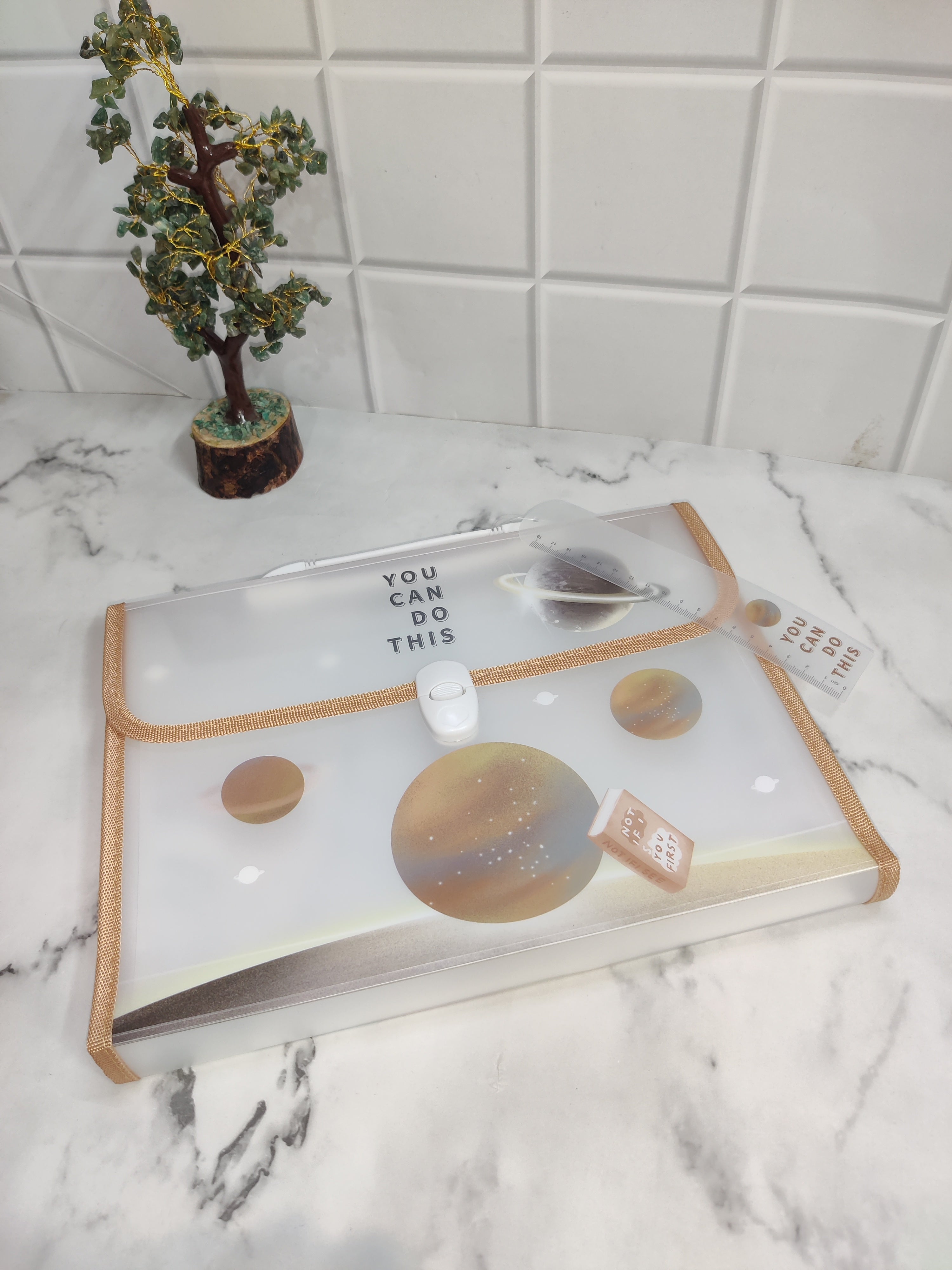 SPACE THEME FOLDER - BROWN