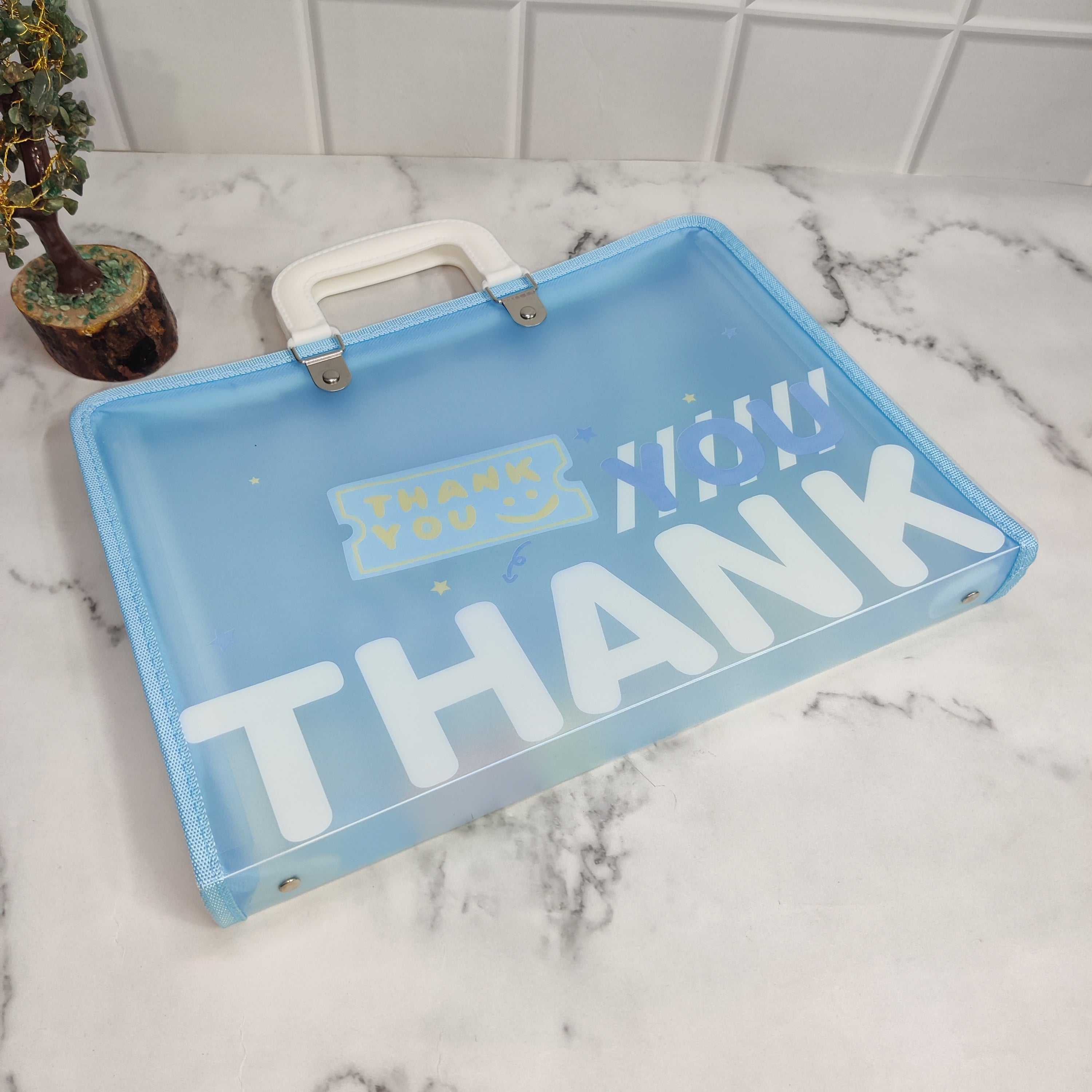 THANK YOU PRINT FOLDER - BLUE
