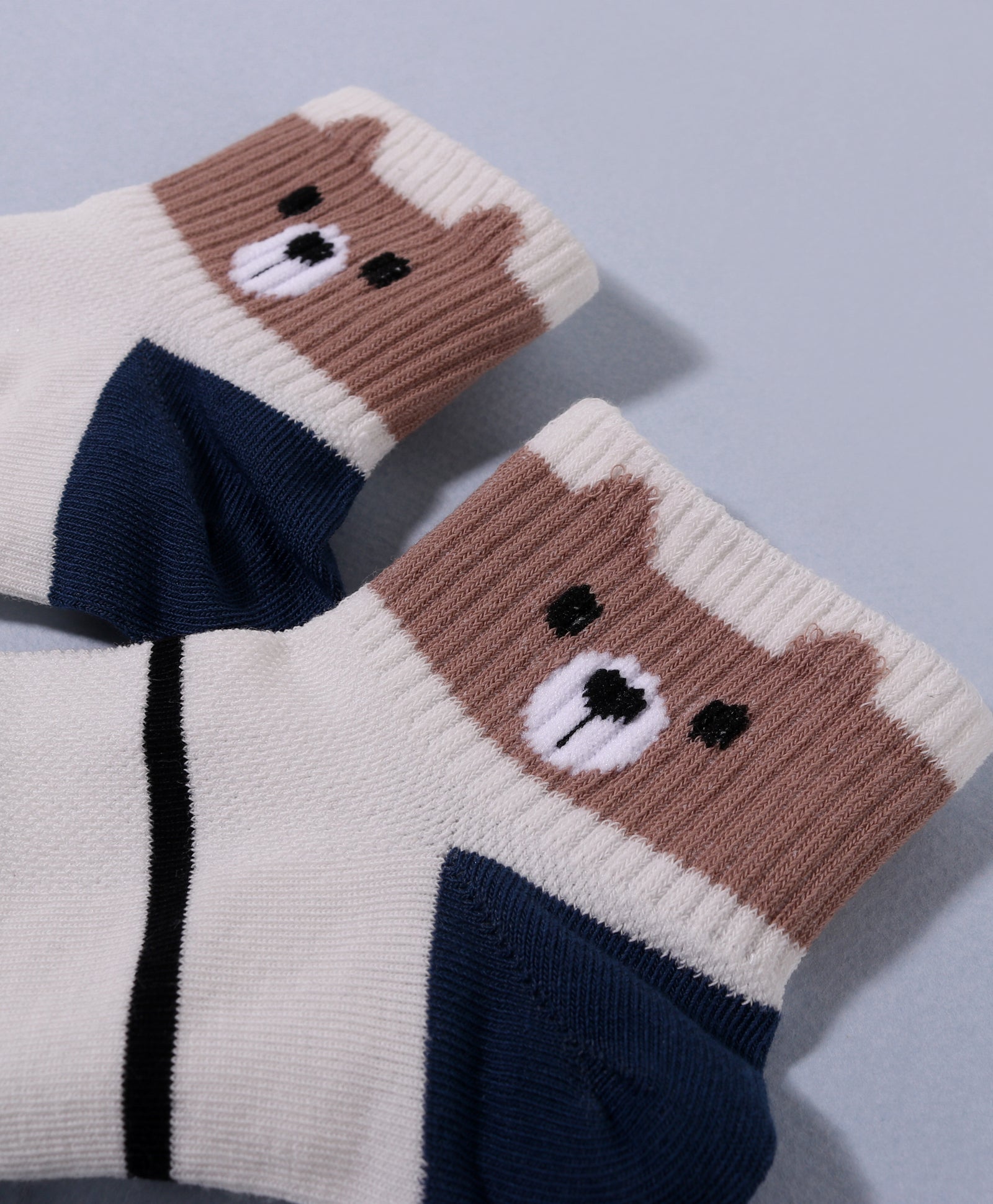 Pack of 3 Stripes & Text Print Ankle Length Anti Bacterial Socks - Multicolour