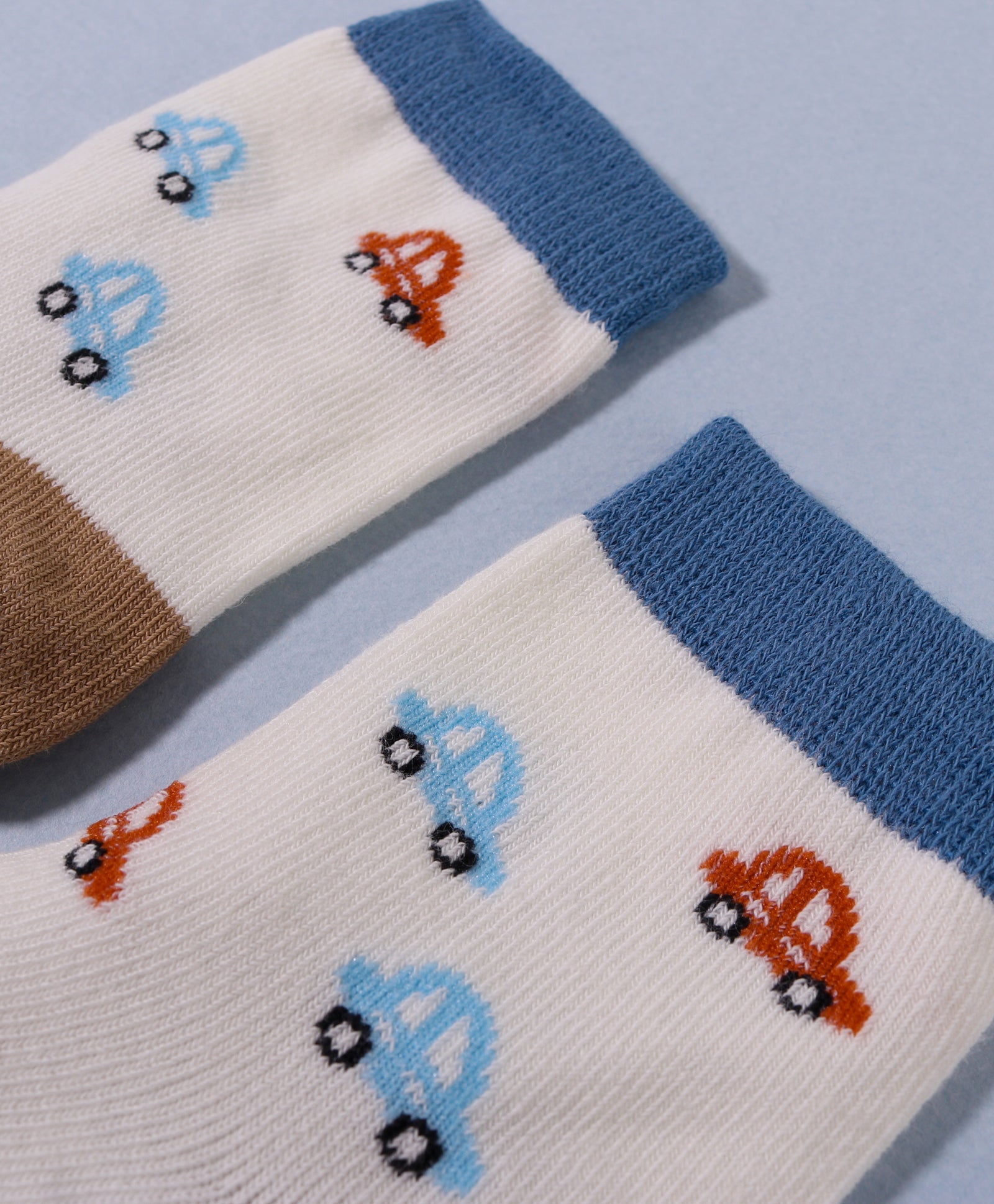 Pack of 3 Car & Ship Print Ankle Length Anti Bacterial Socks - Multicolour