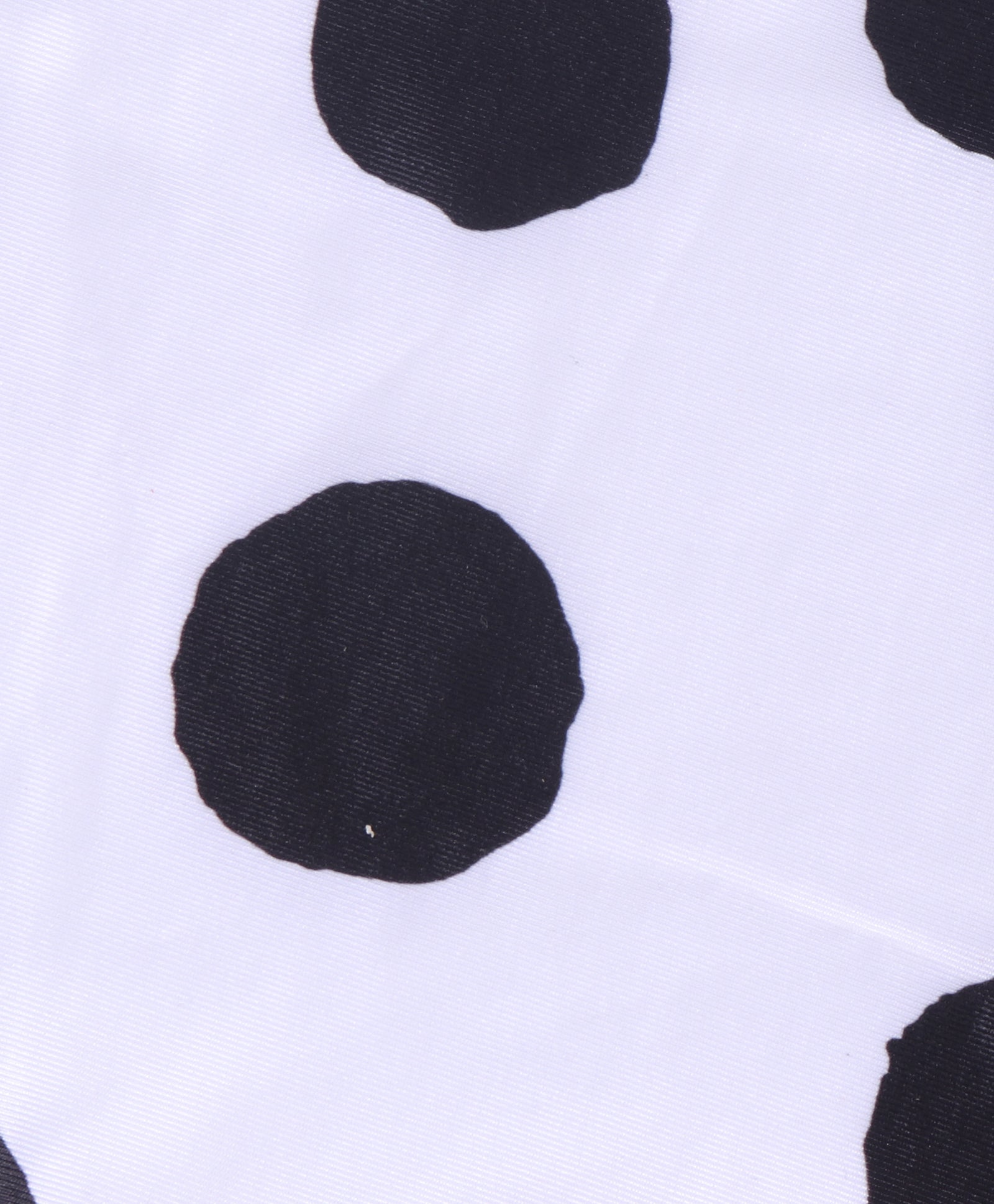POLKA V CUT SWIM SUIT 1PC - BLACK & WHITE