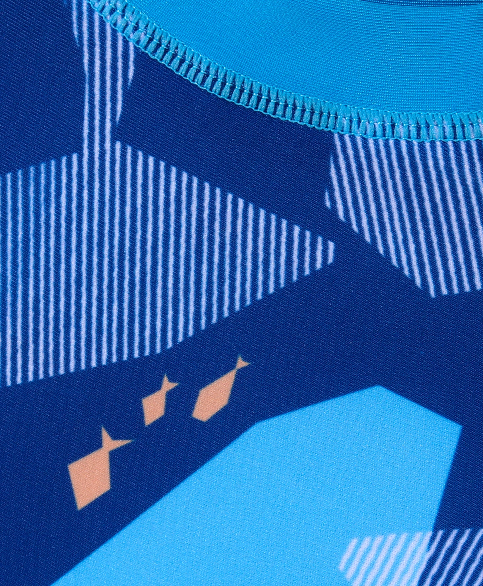 SHARK PRINT FULL SLEEVES 2 PIECE SWIM SUIT - BLUE