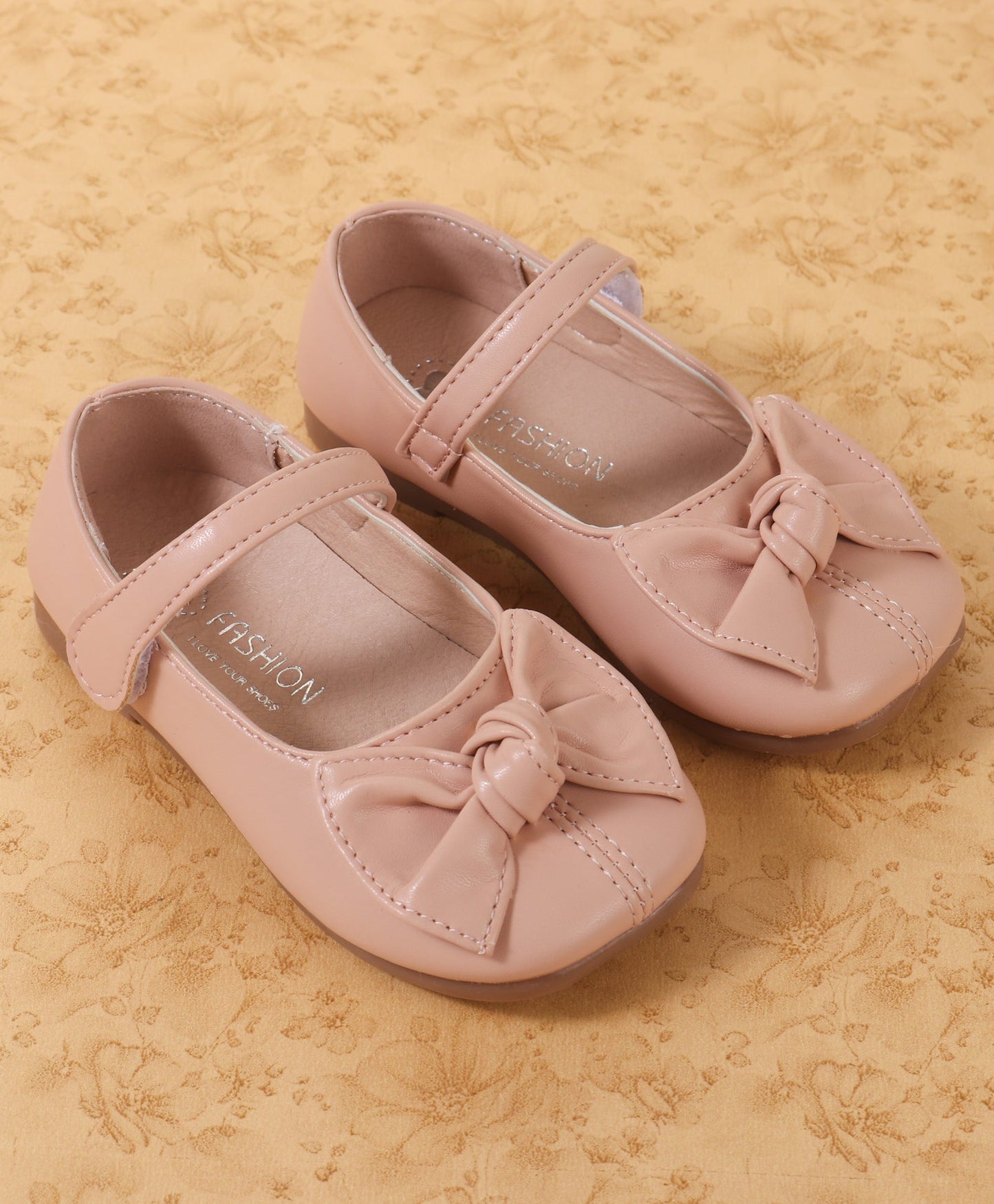 SOLID BOW APPLIQUE MARY JANE - PINK