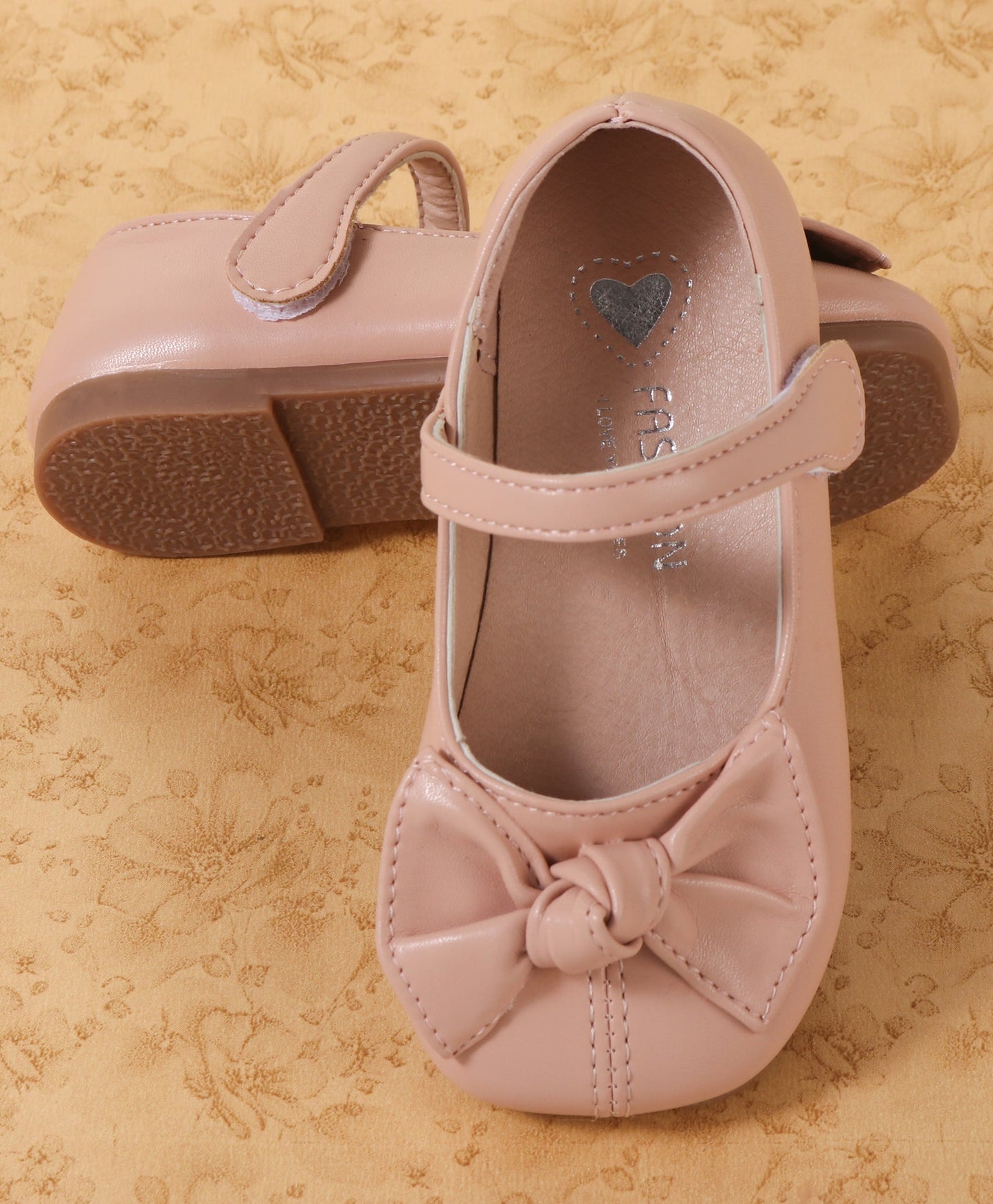SOLID BOW APPLIQUE MARY JANE - PINK