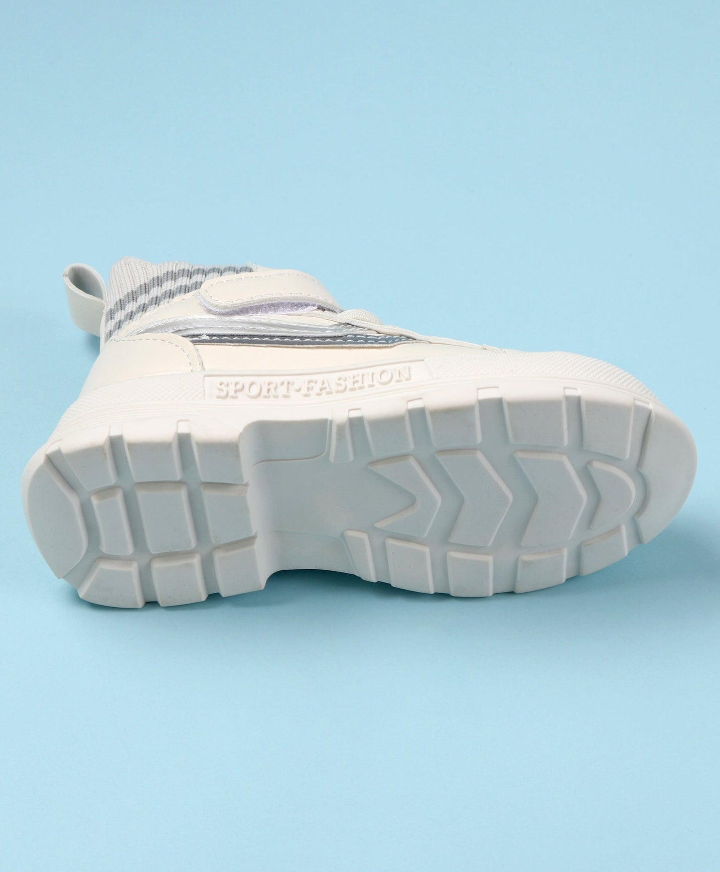 SIDE PATCH LACE DESIGN HIGH TOP SNEAKERS - WHITE