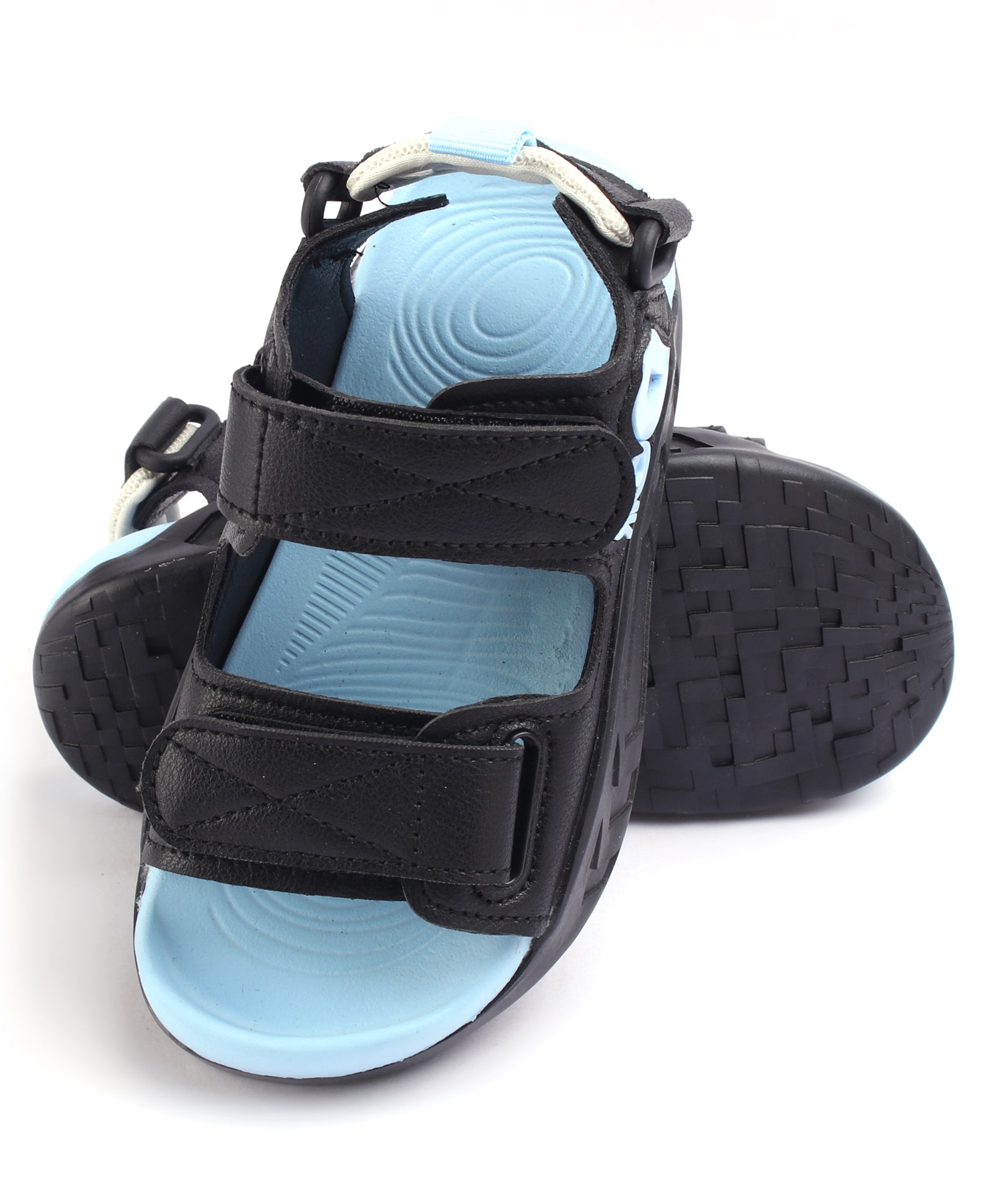DOUBLE VELCRO CLOSURE SANDAL - BLUE