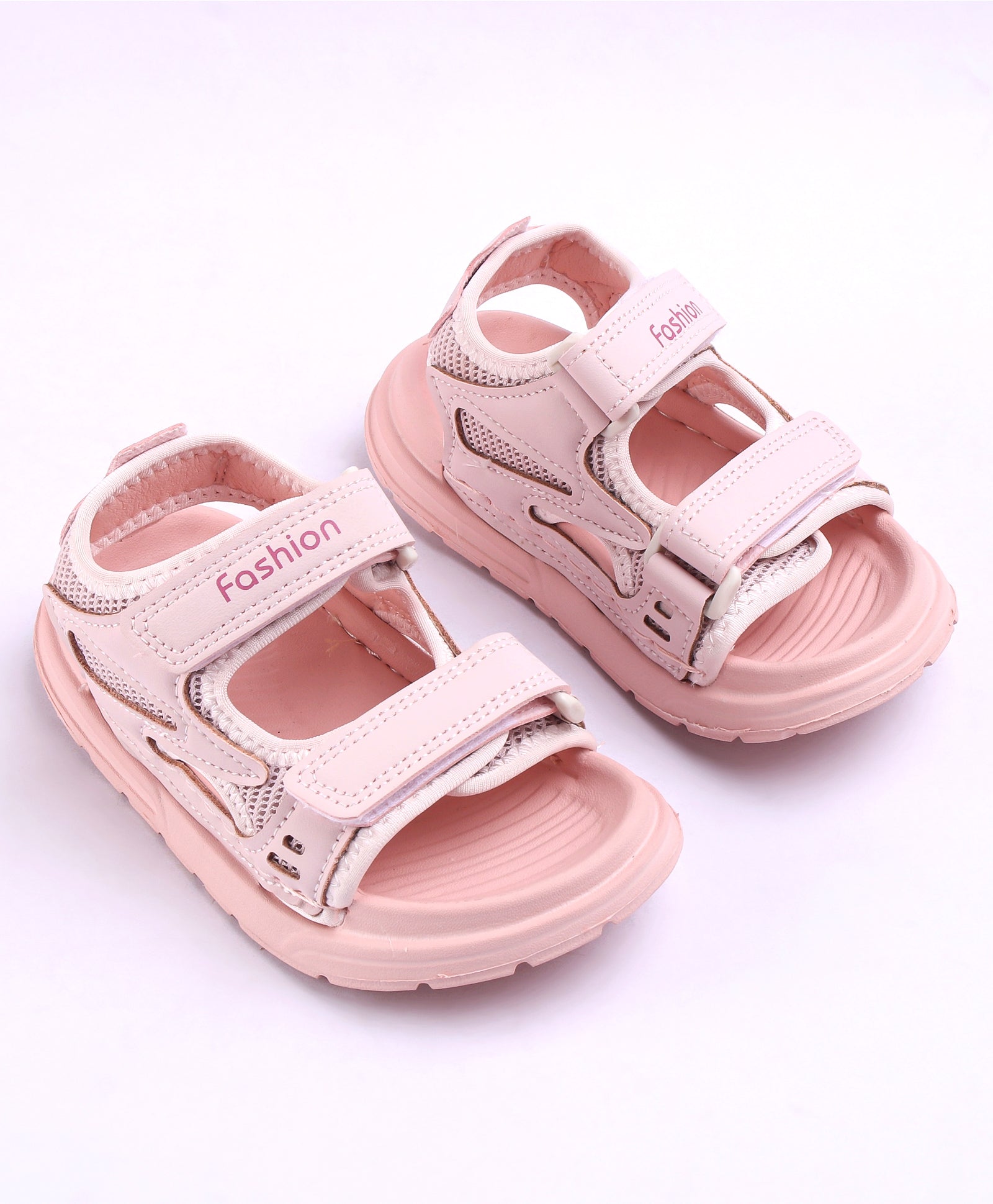 WAVES VELCRO CLOSURE SANDAL - PINK