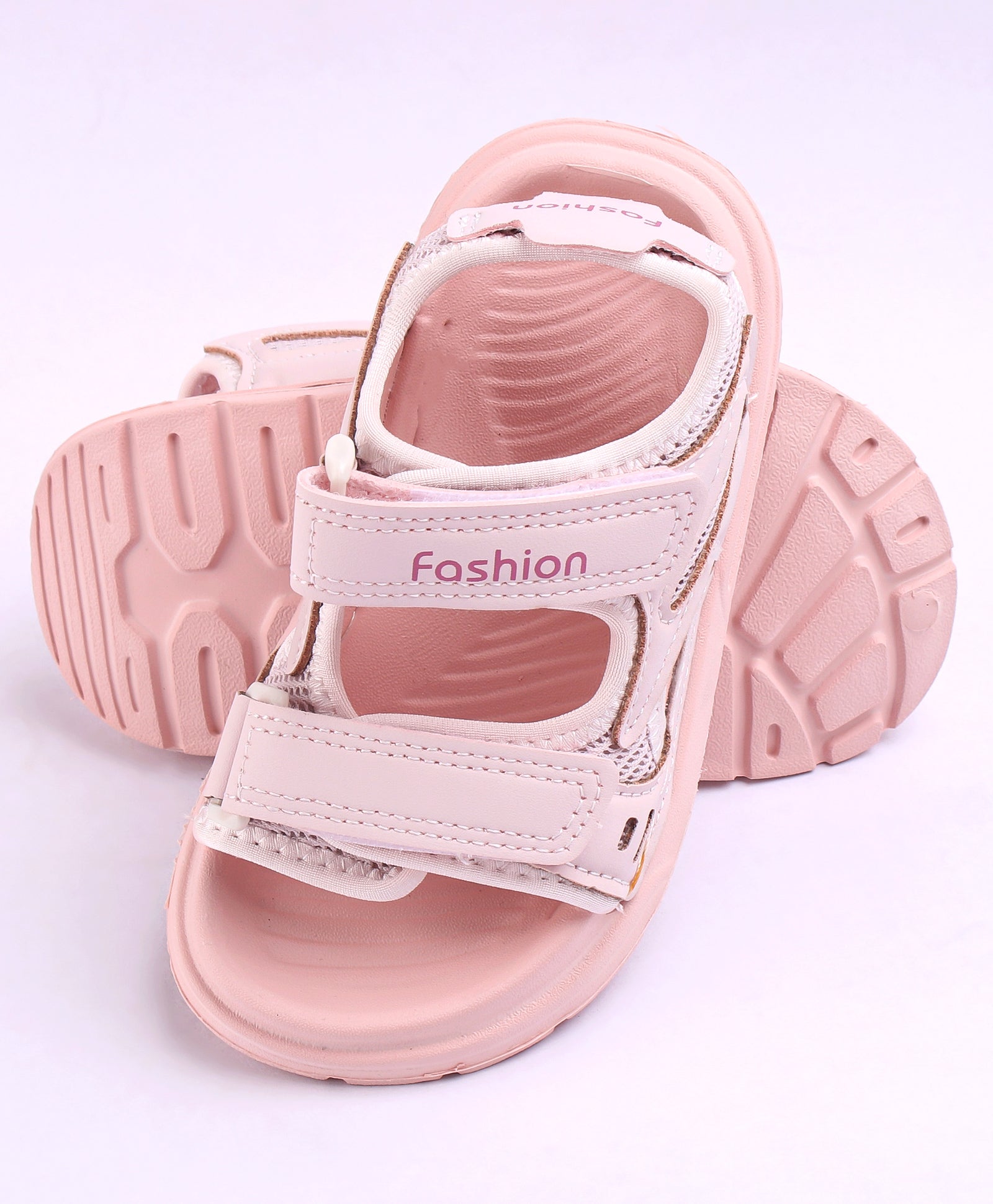 WAVES VELCRO CLOSURE SANDAL - PINK