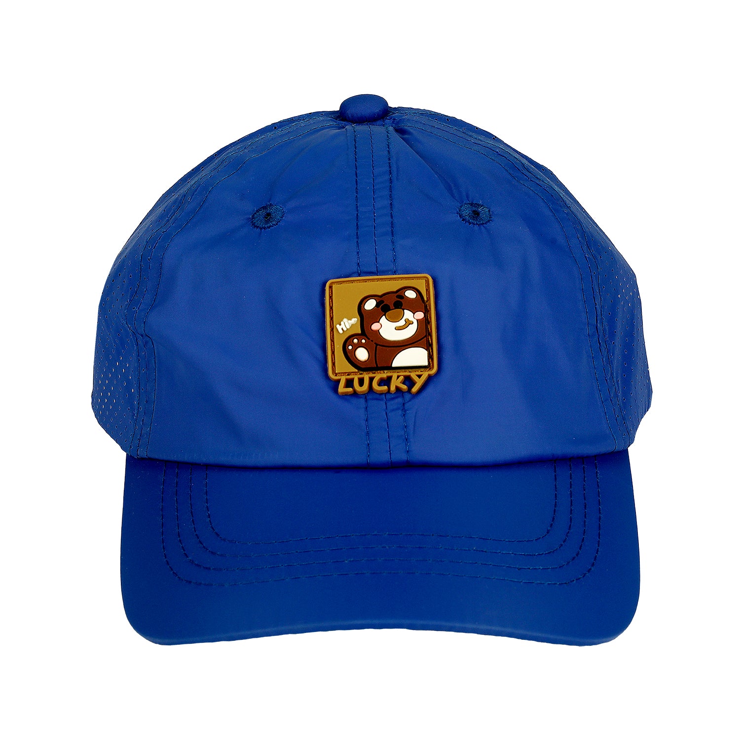 SOLID COLOR PATCH DETAILED CAP - DARK BLUE