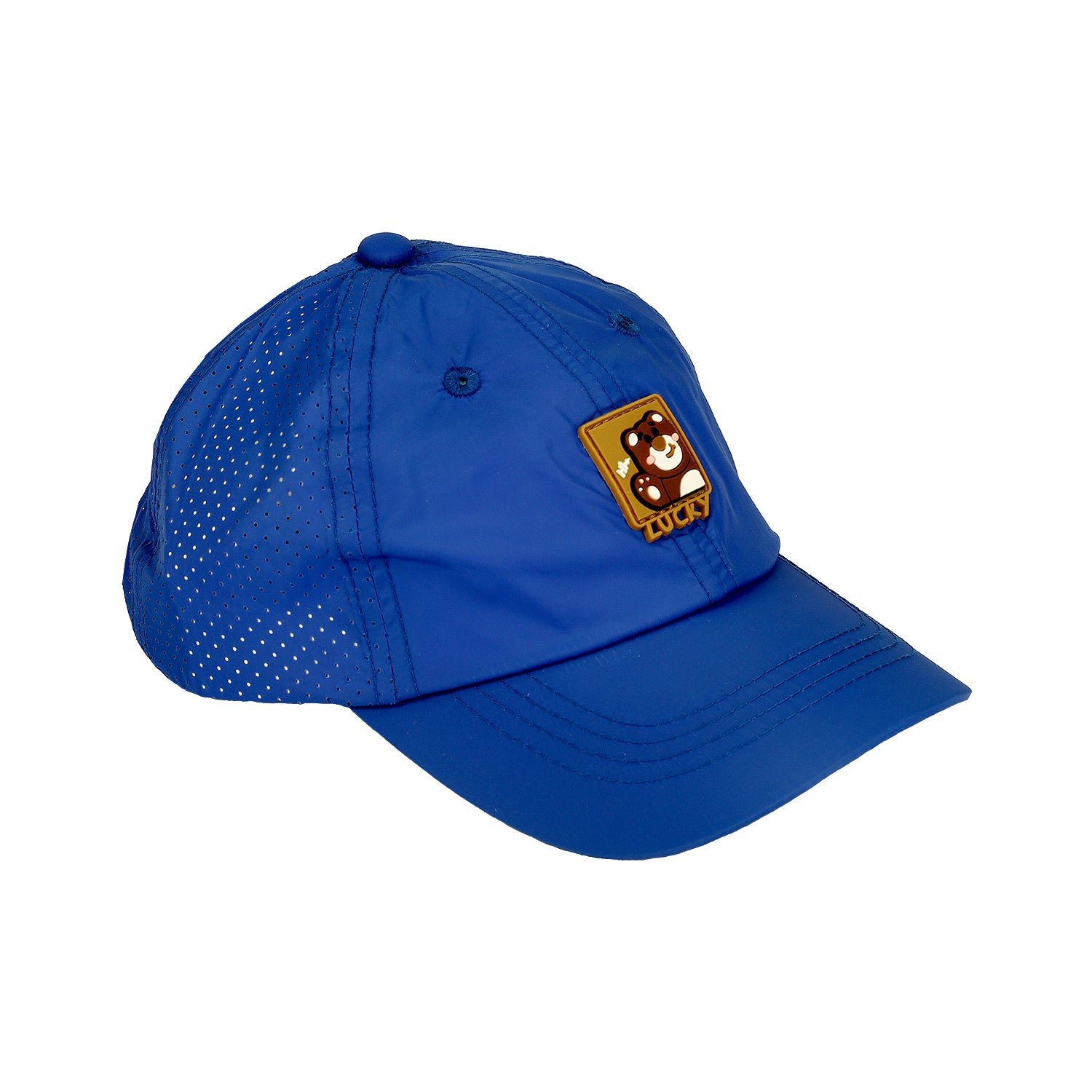 SOLID COLOR PATCH DETAILED CAP - DARK BLUE