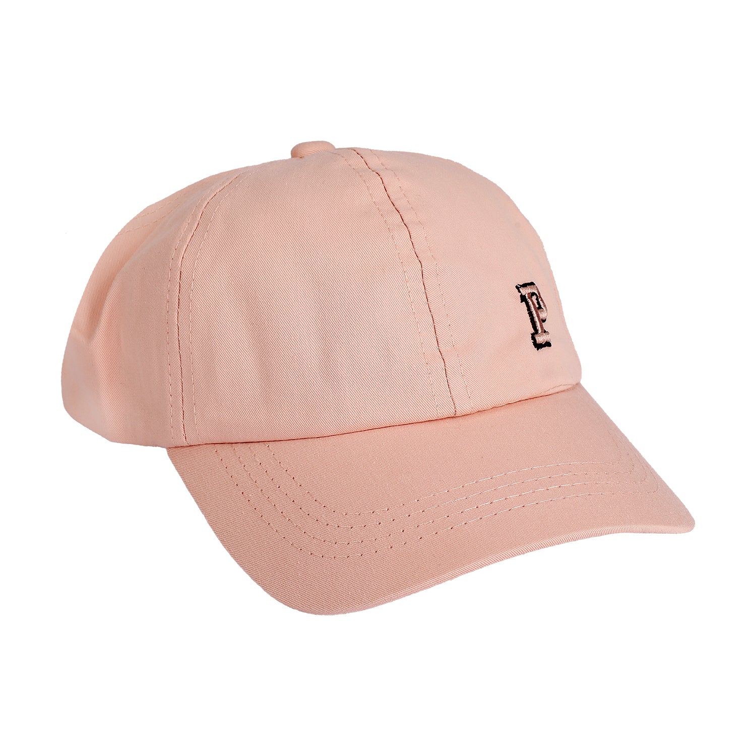 P LETTER EMROIDERED CAP - PINK