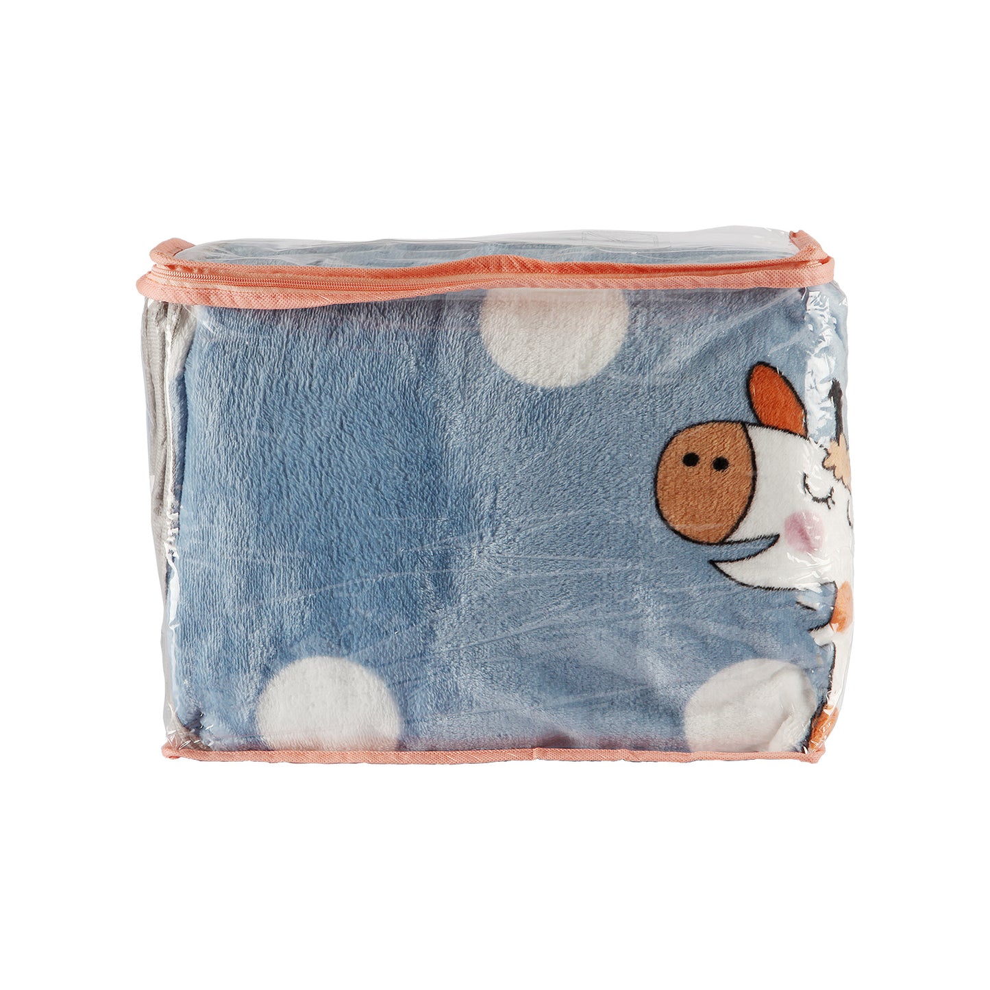 GIRAFFE PRINT SINGLE BED BLANKET - GREY