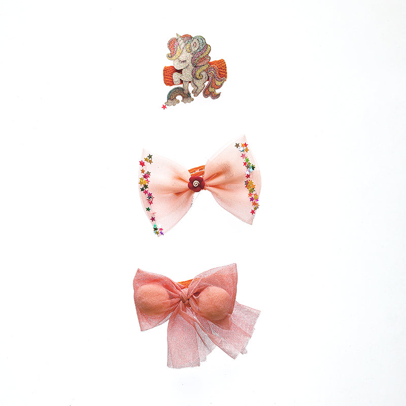 BOW & UNICORN HAIR PINS