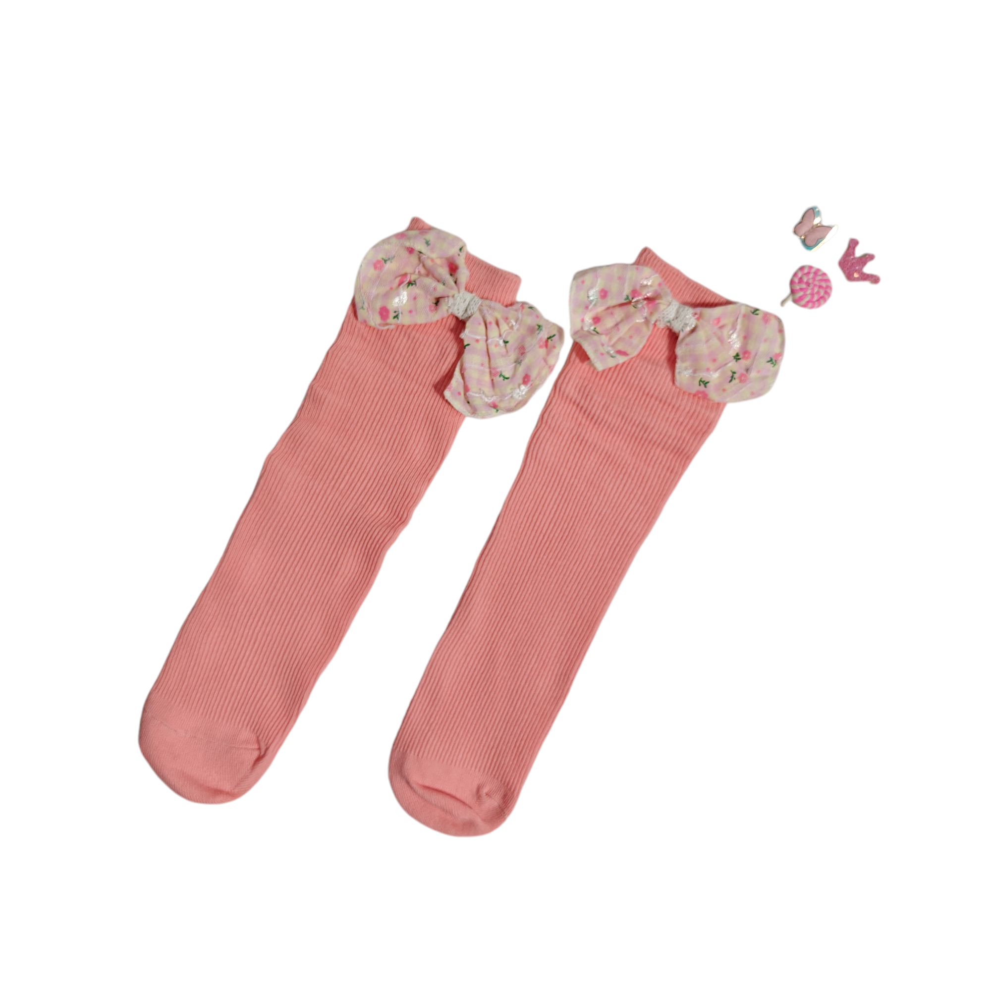 GIRLS' BOW KOREAN STYLE FREE SIZE LONG SOCKS