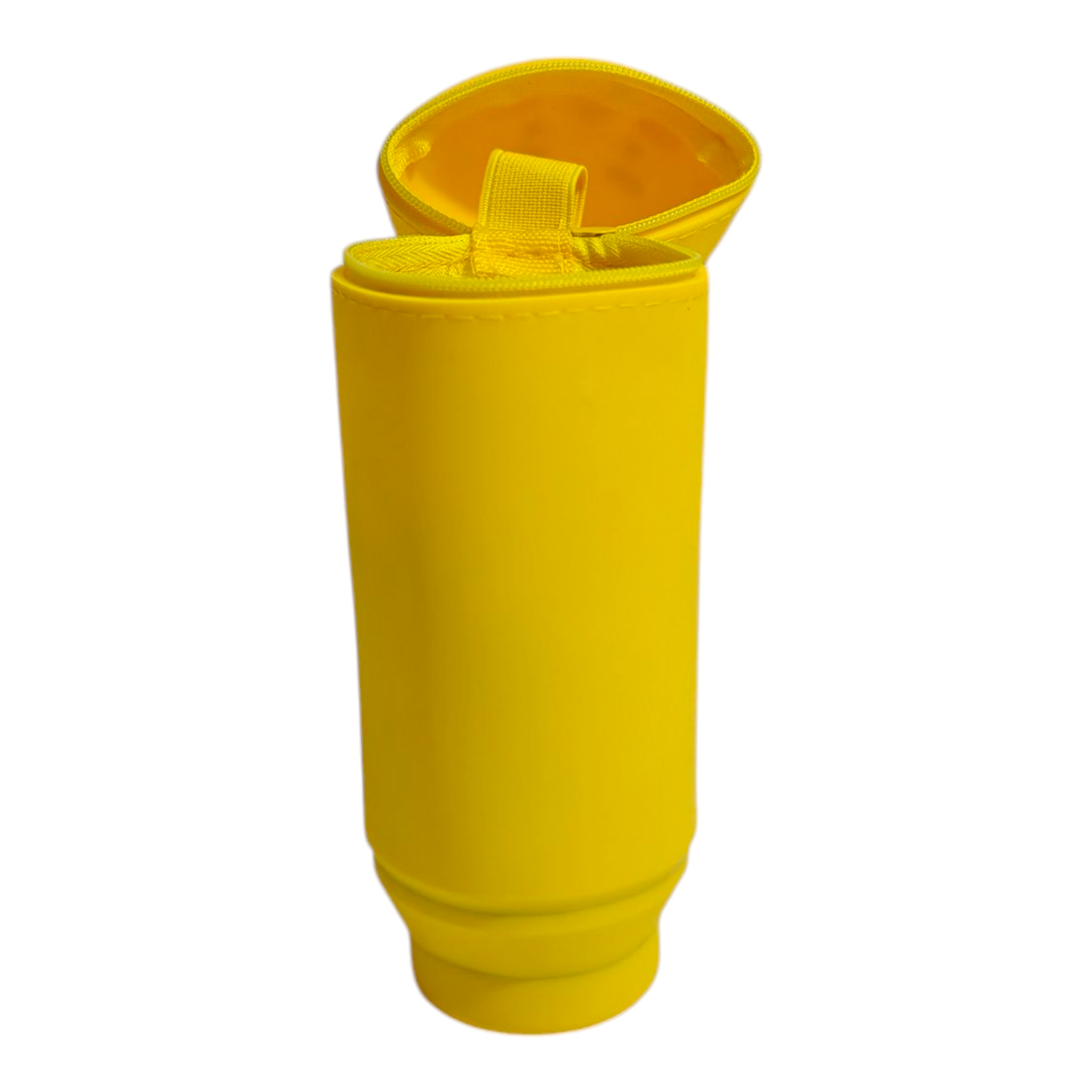 TIGER FACE SILICONE PENCIL POUCH - YELLOW