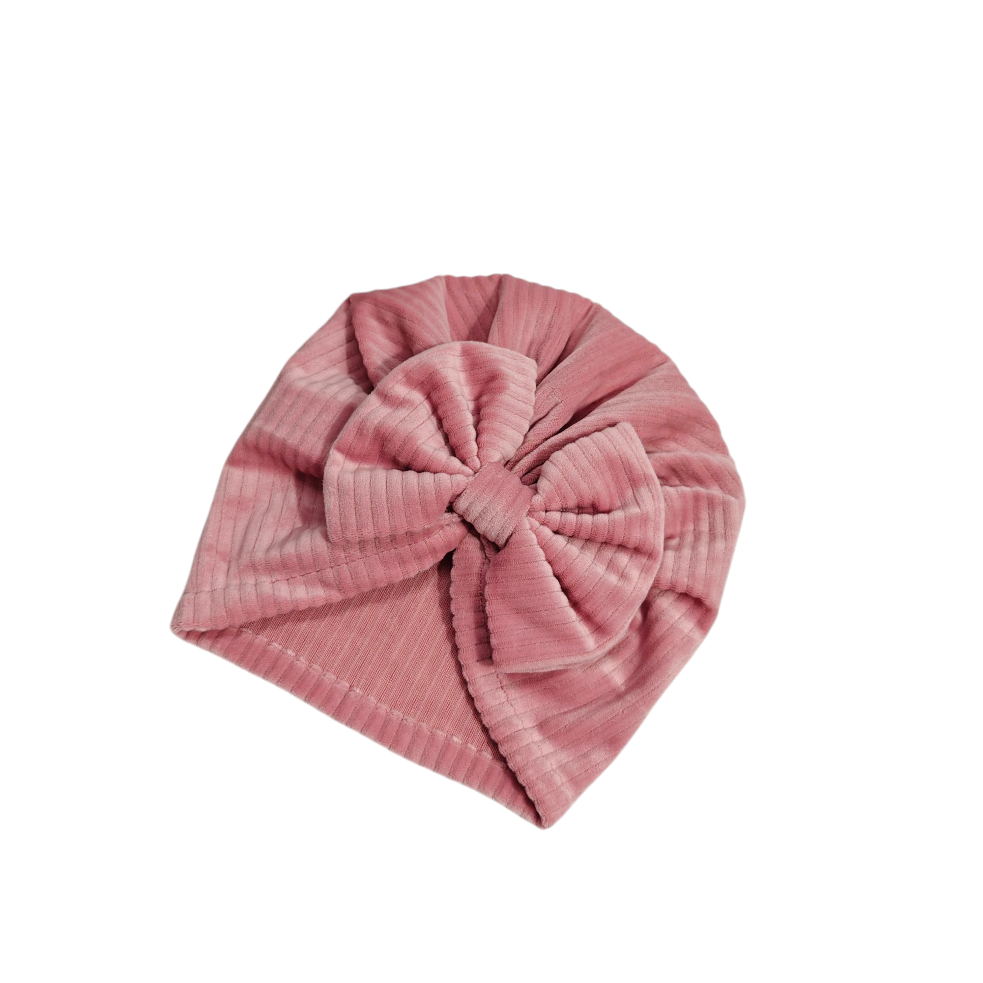 Velvet Bow Applique Turban Cap