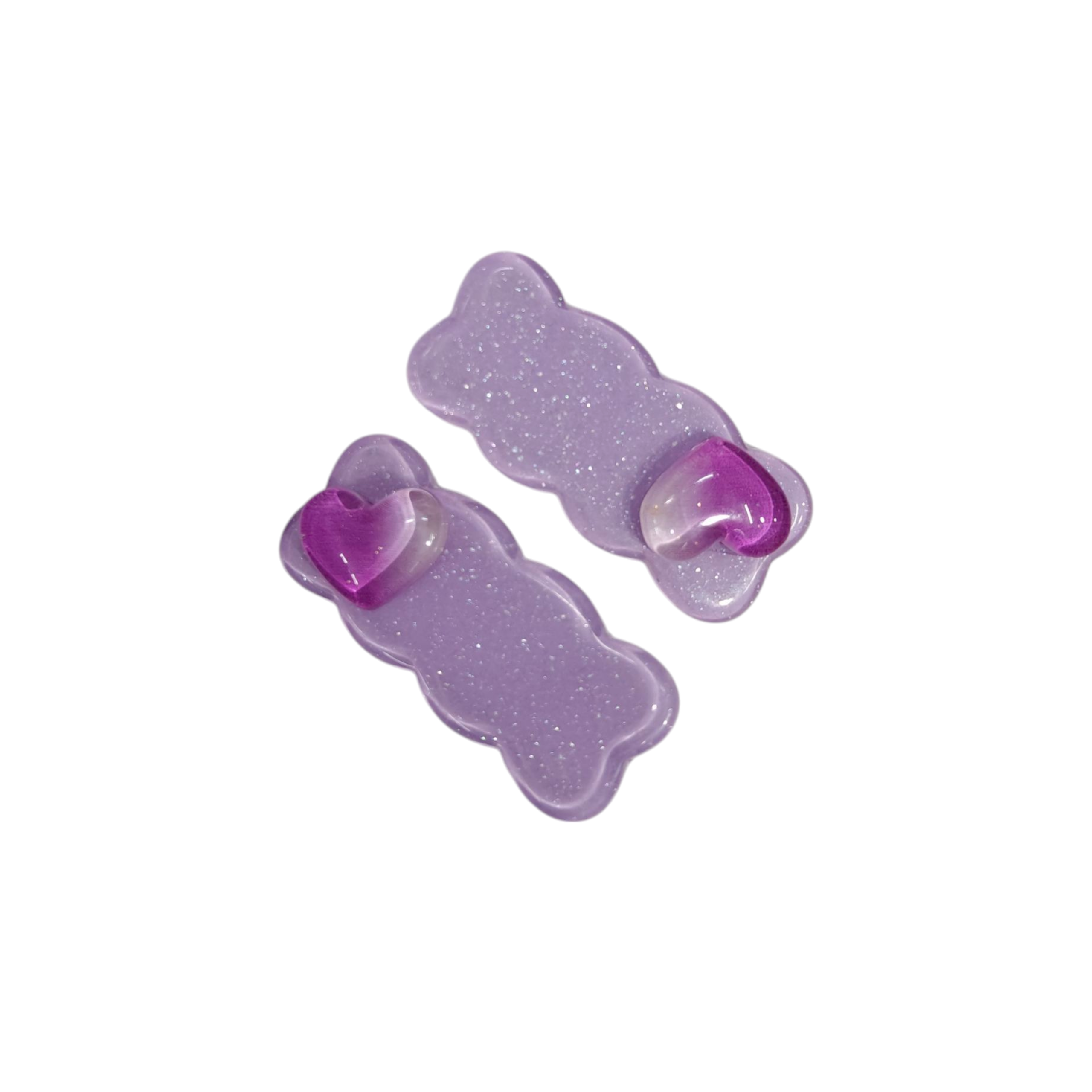 HEART APPLIQUE HAIR PINS