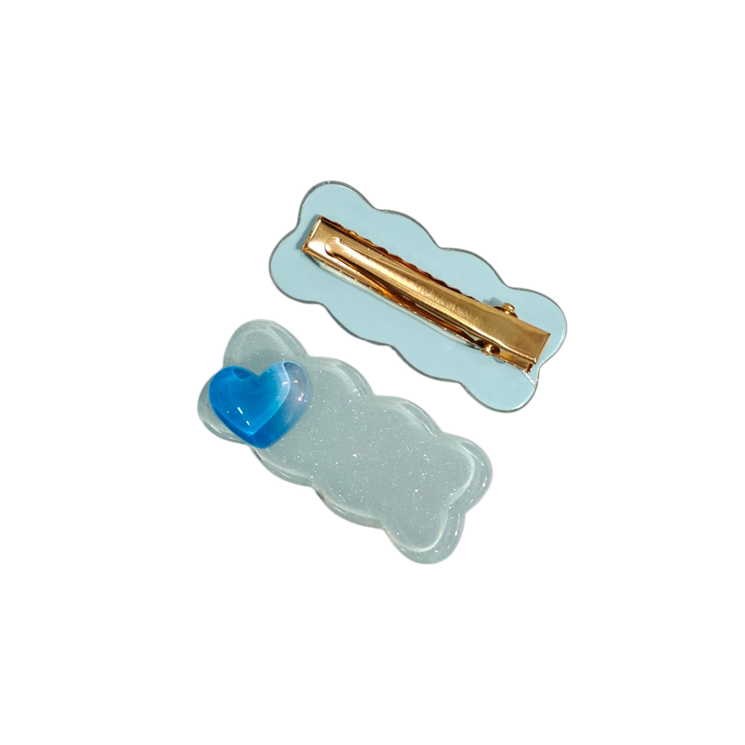 HEART APPLIQUE HAIR PINS