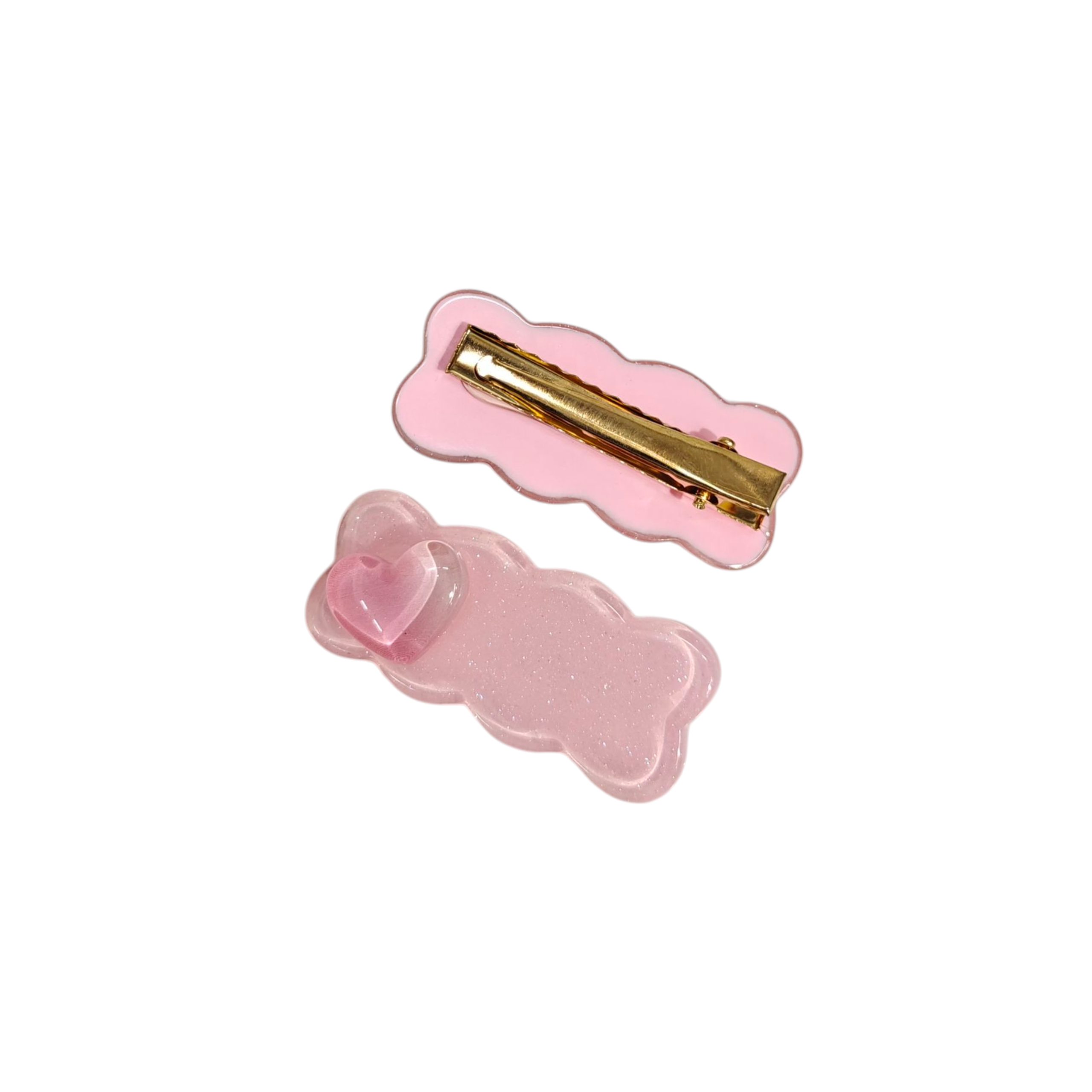 HEART APPLIQUE HAIR PINS