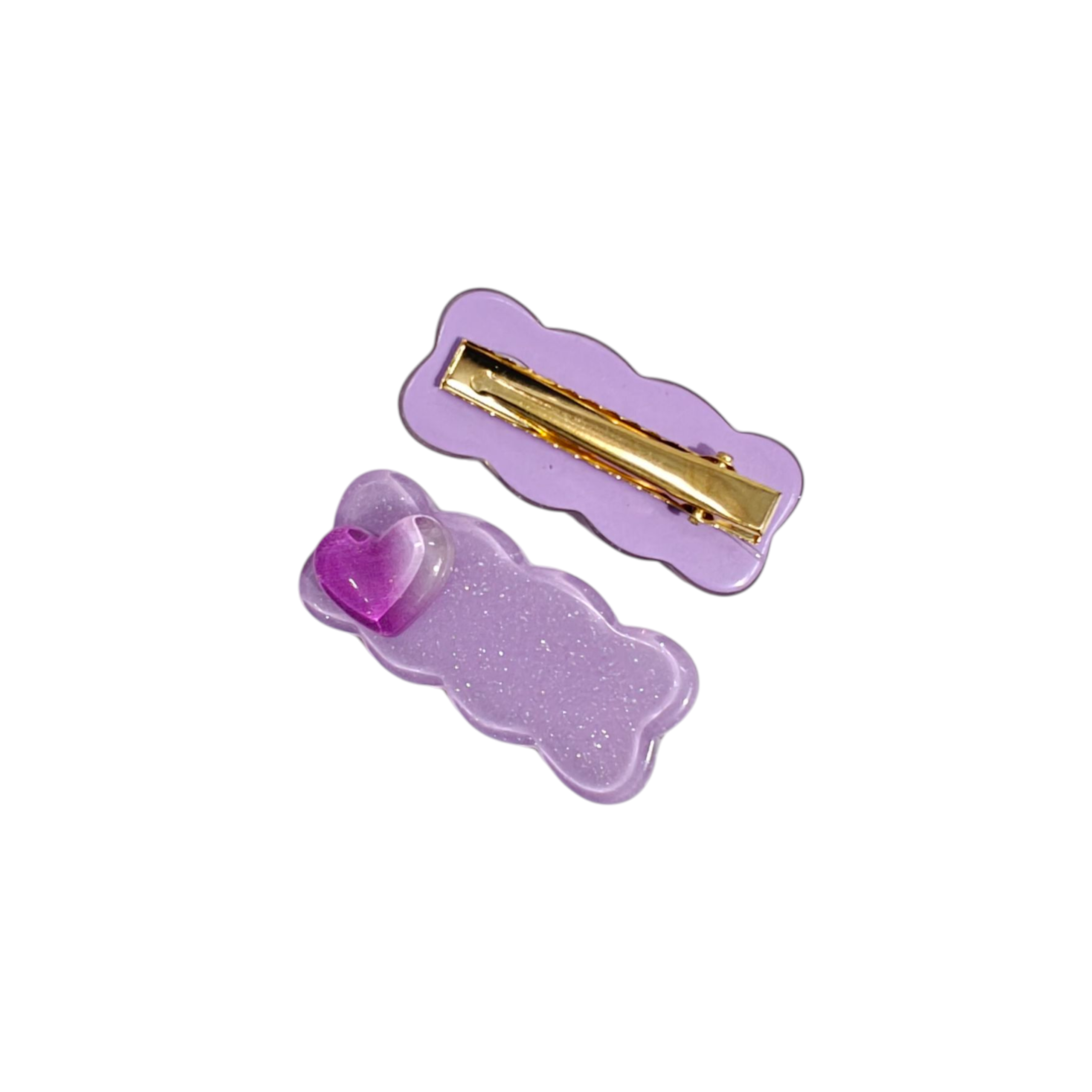 HEART APPLIQUE HAIR PINS