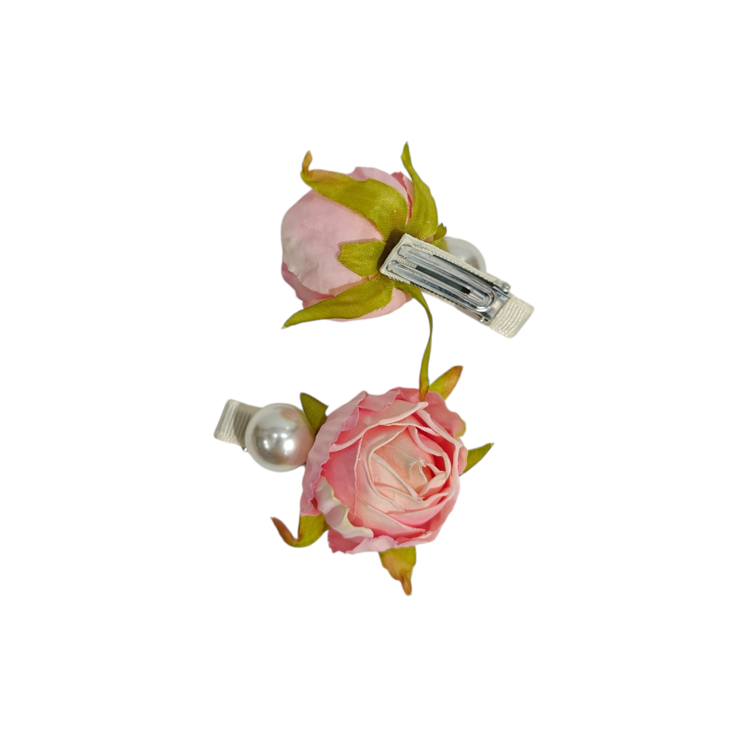 ROSE & PEARL APPLIQUE HAIR PINS