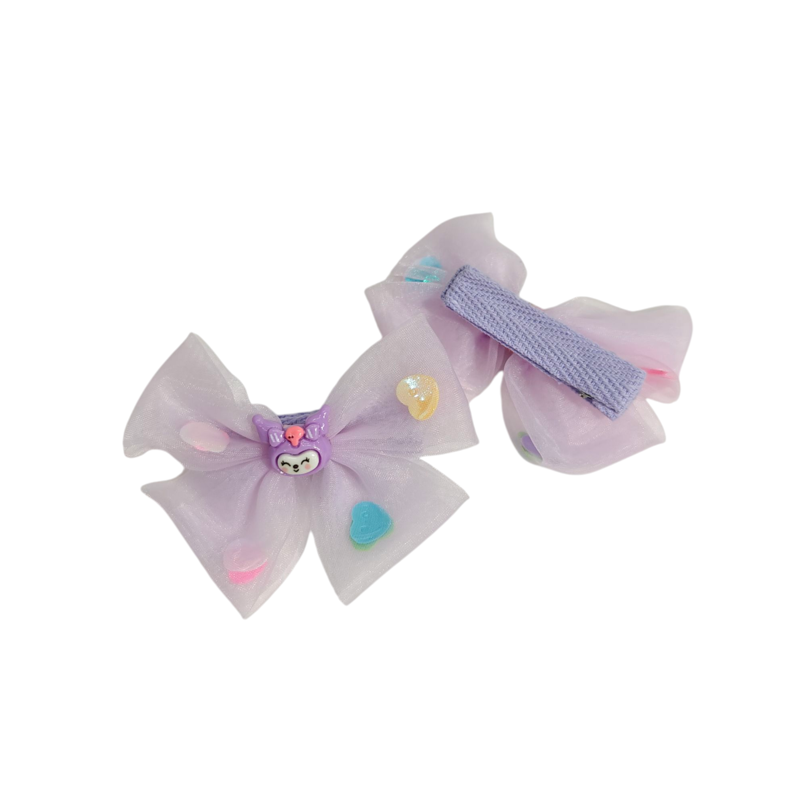 CARTOON & BOW APPLIQUE HAIR PINS