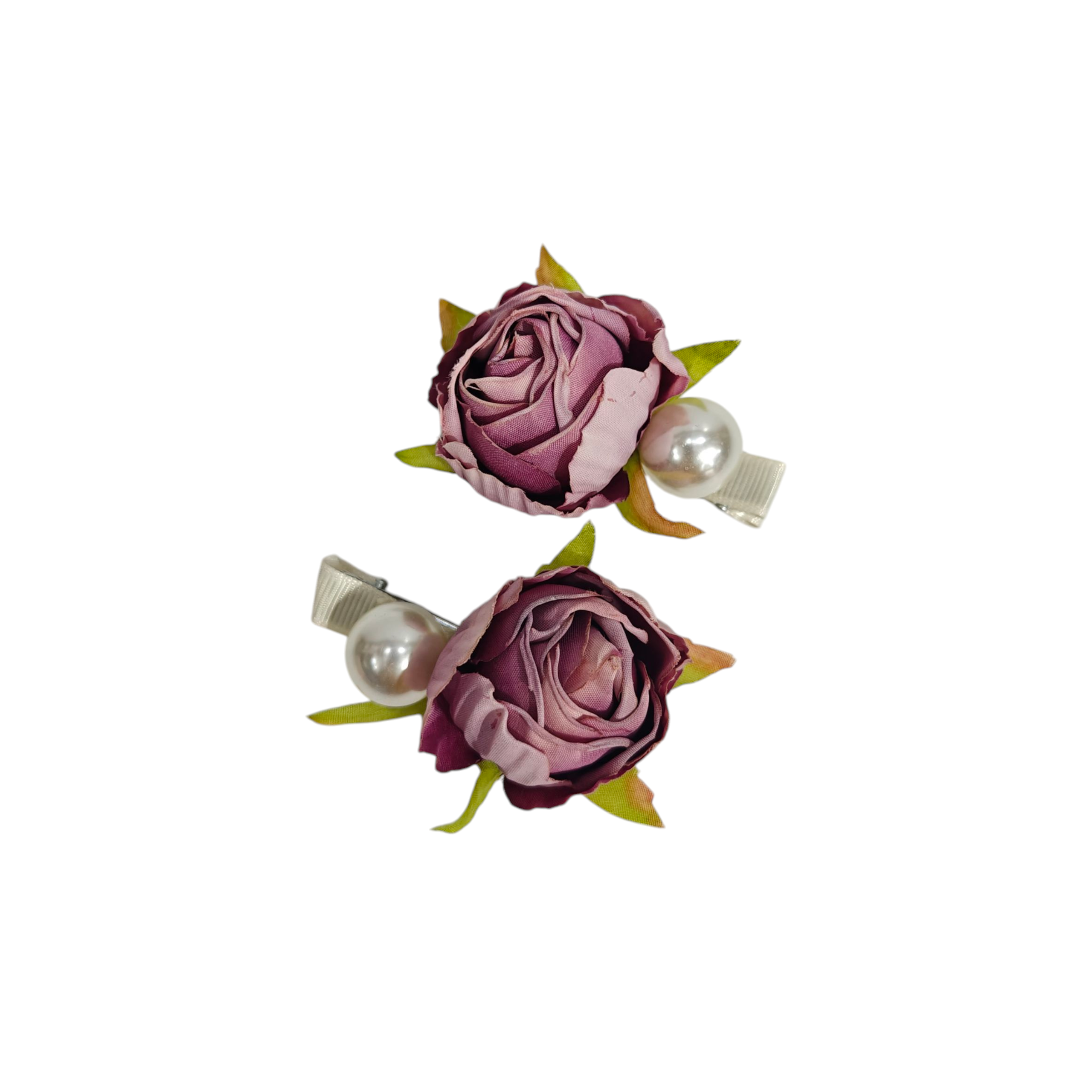 ROSE & PEARL APPLIQUE HAIR PINS