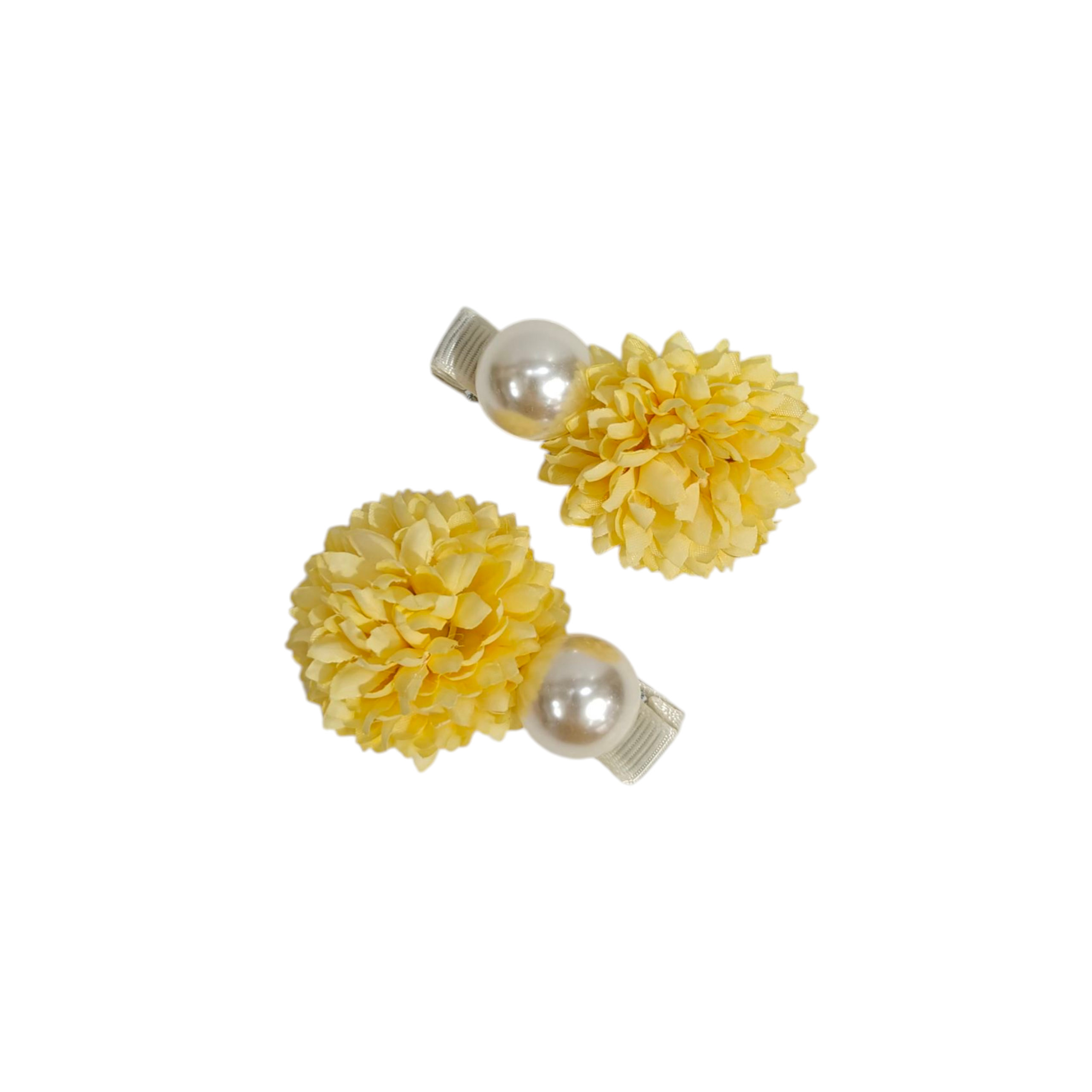 FLOWER & PEARL APPLIQUE HAIR PINS